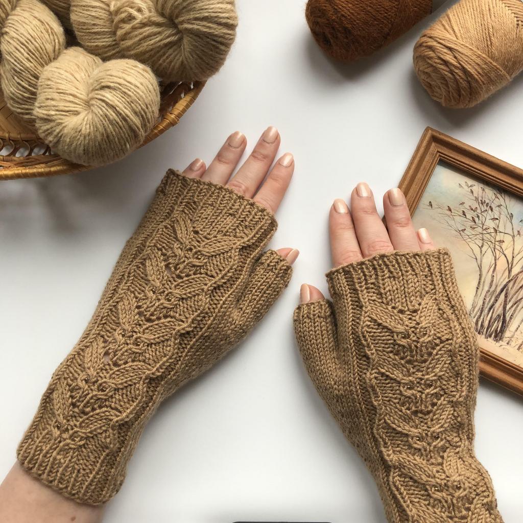 Sukhotsvety mitts - описание вязания