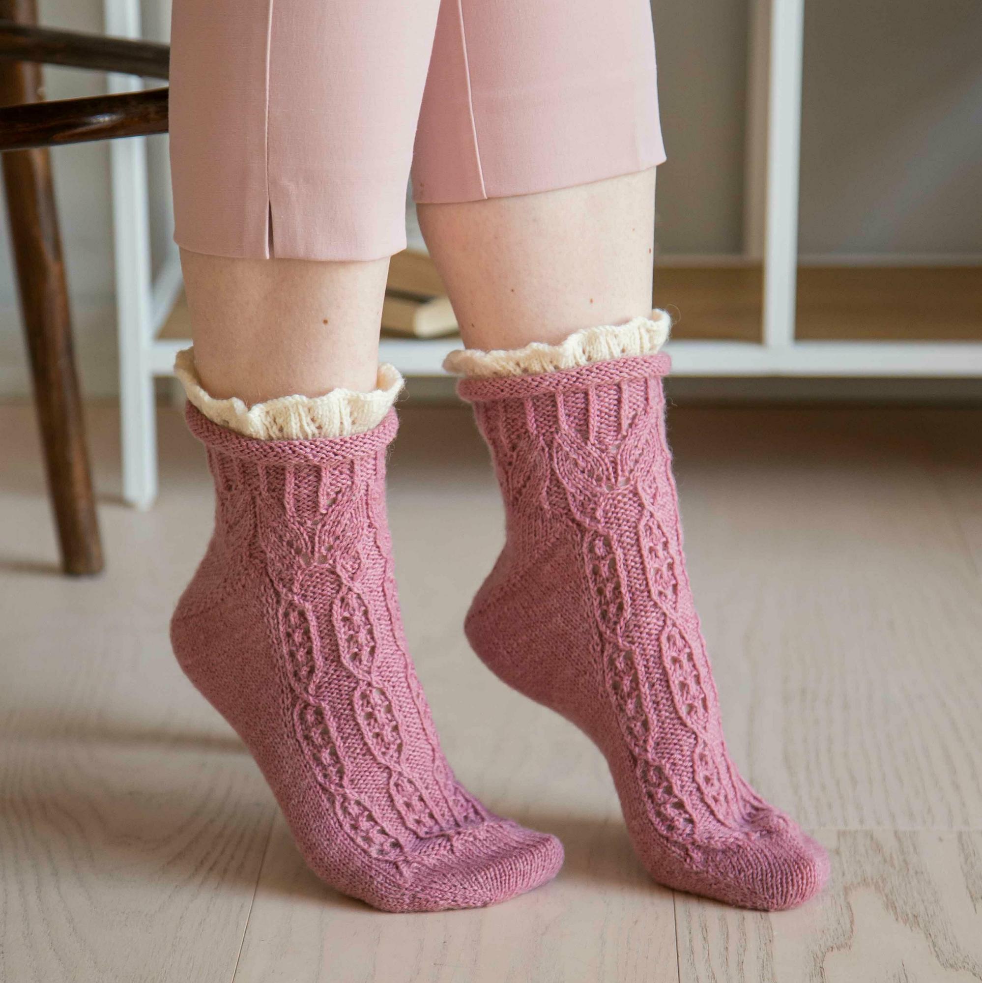 Носки "Цикламен" - описание вязания