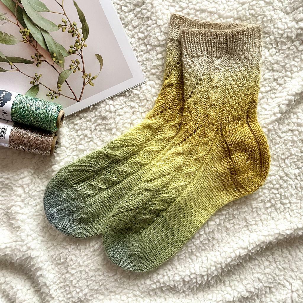 American Golden socks - описание вязания