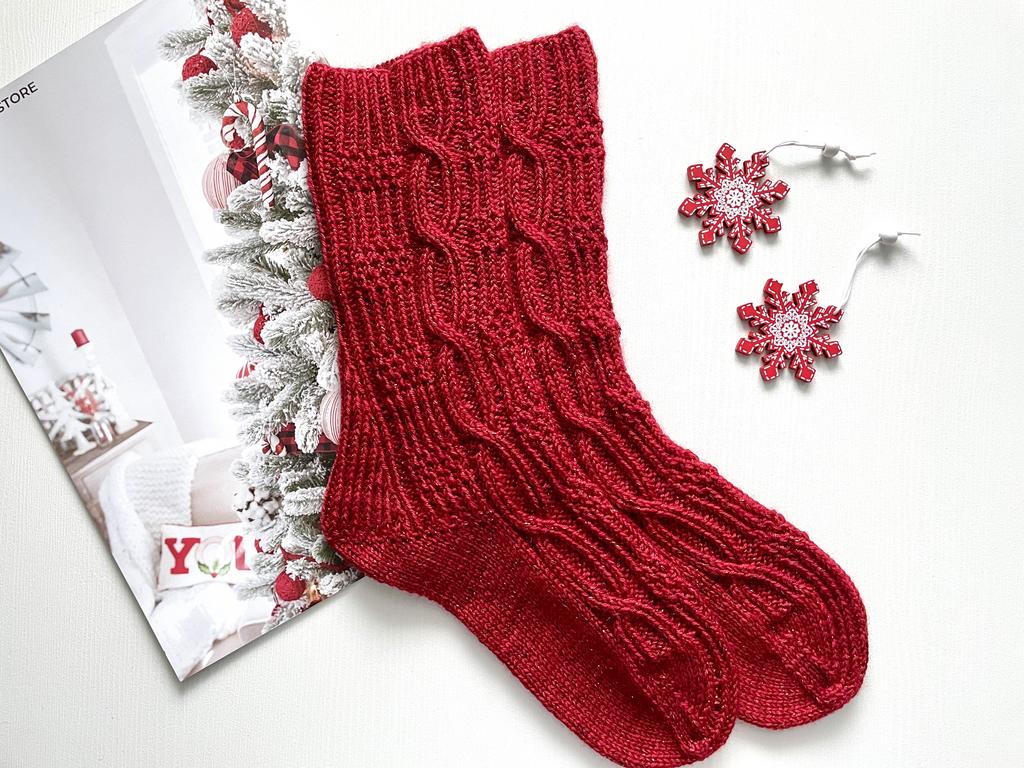 Black Prince Ruby socks - описание вязания