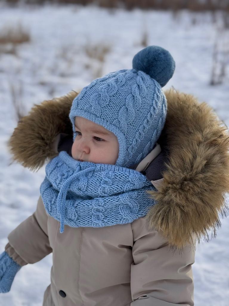 Шапка в косах