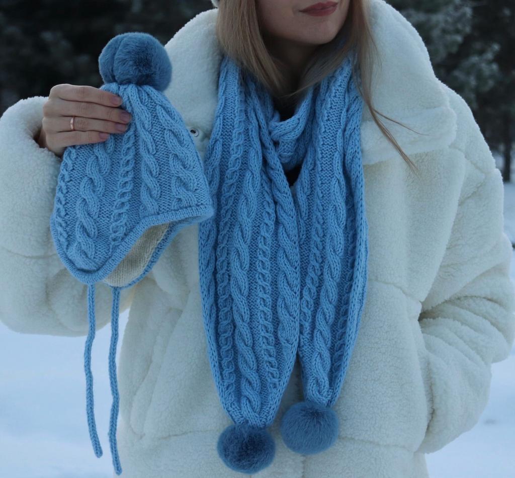 Шарф в косах