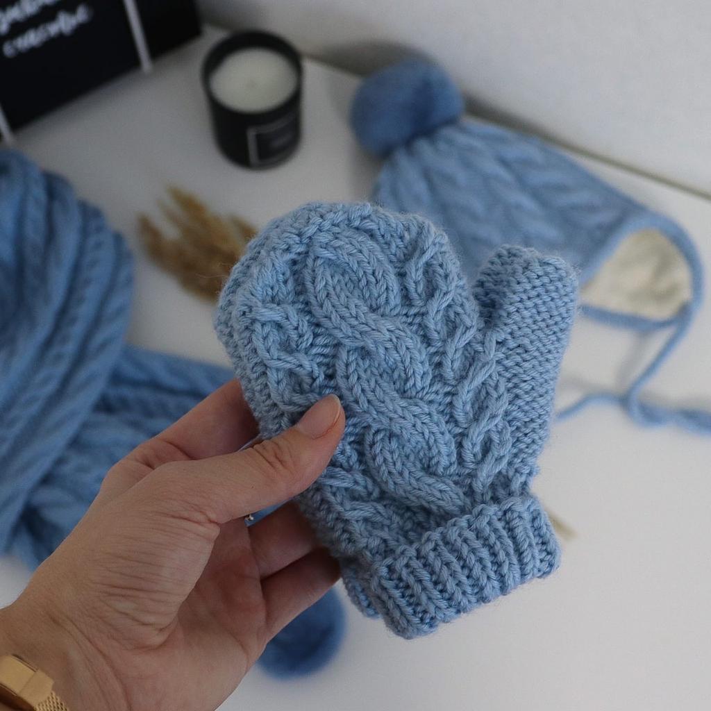 Варежки в косах