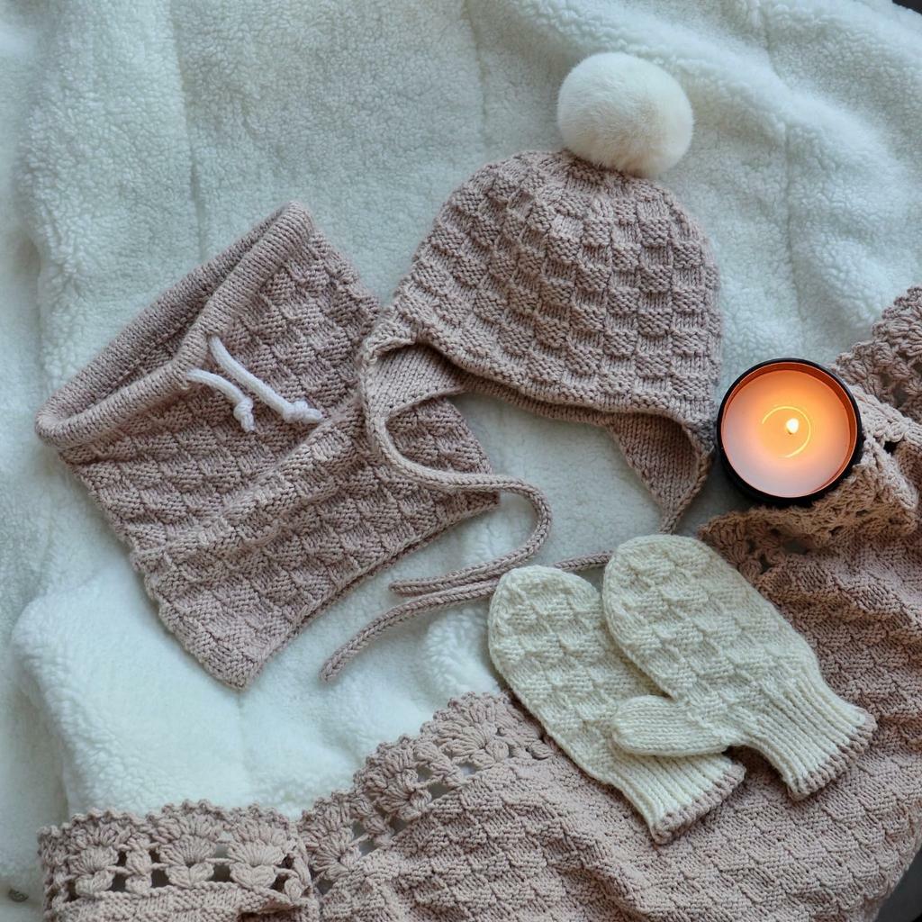 3 МК шапка/снуд/варежки