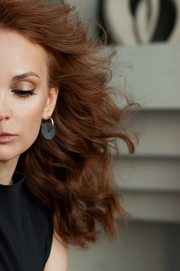 Серьги VERETENO антрацитовые.