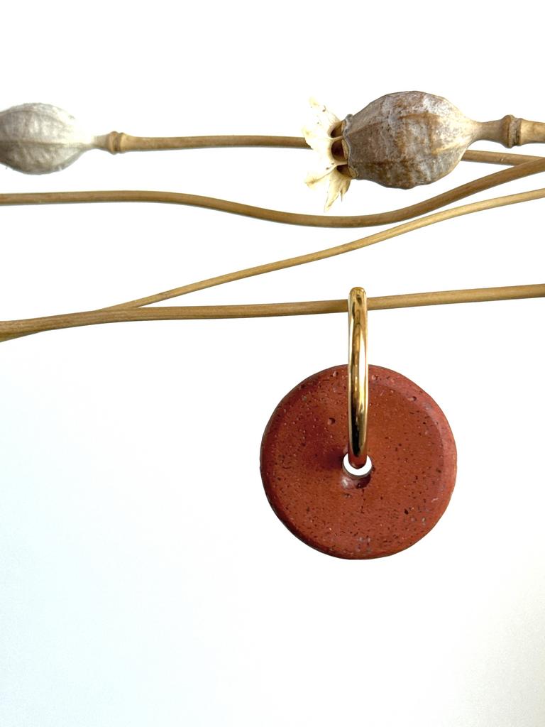 Серьги VERETENO терракотовые.