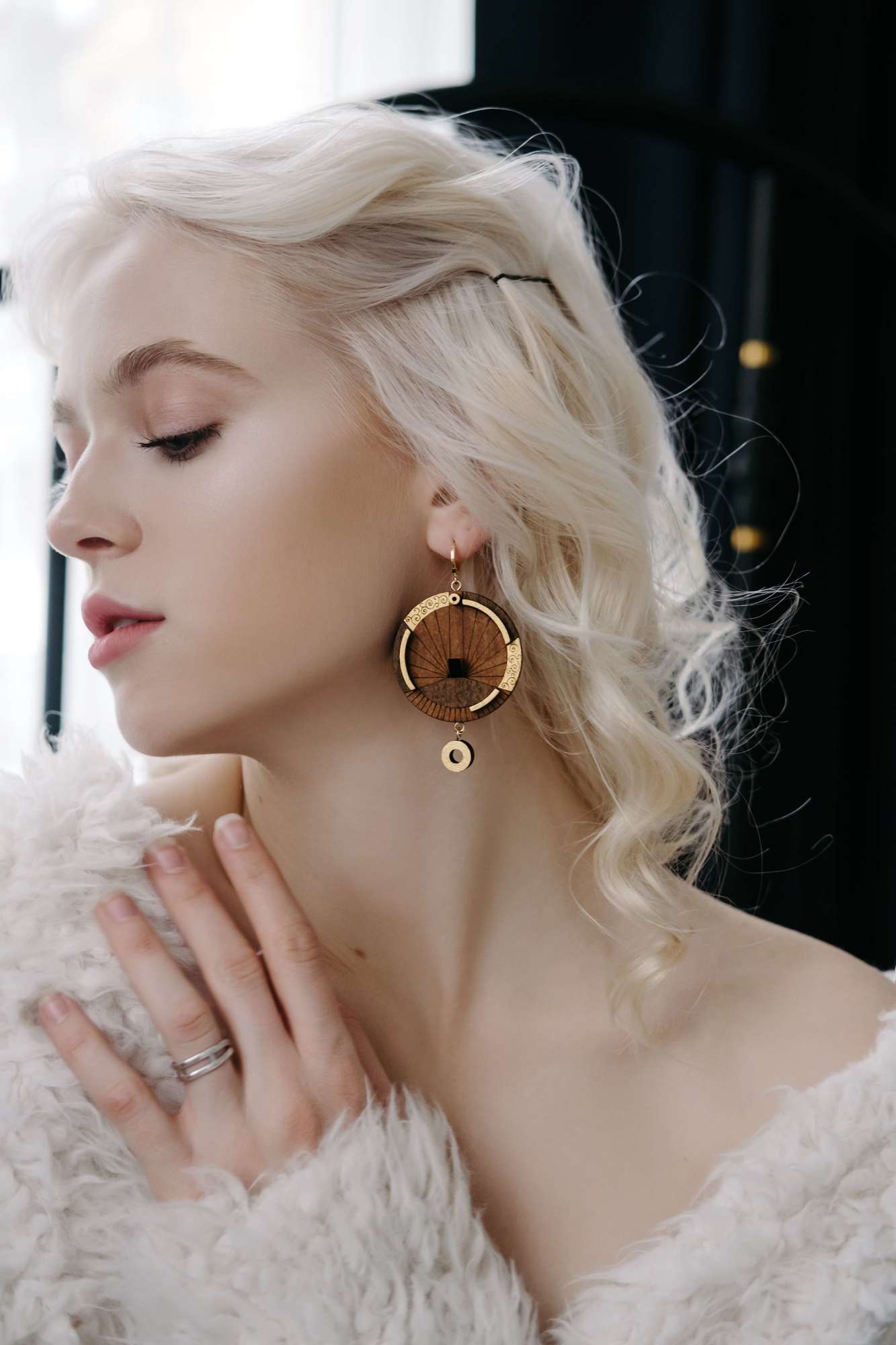 Асимметричные серьги Солнечные часы