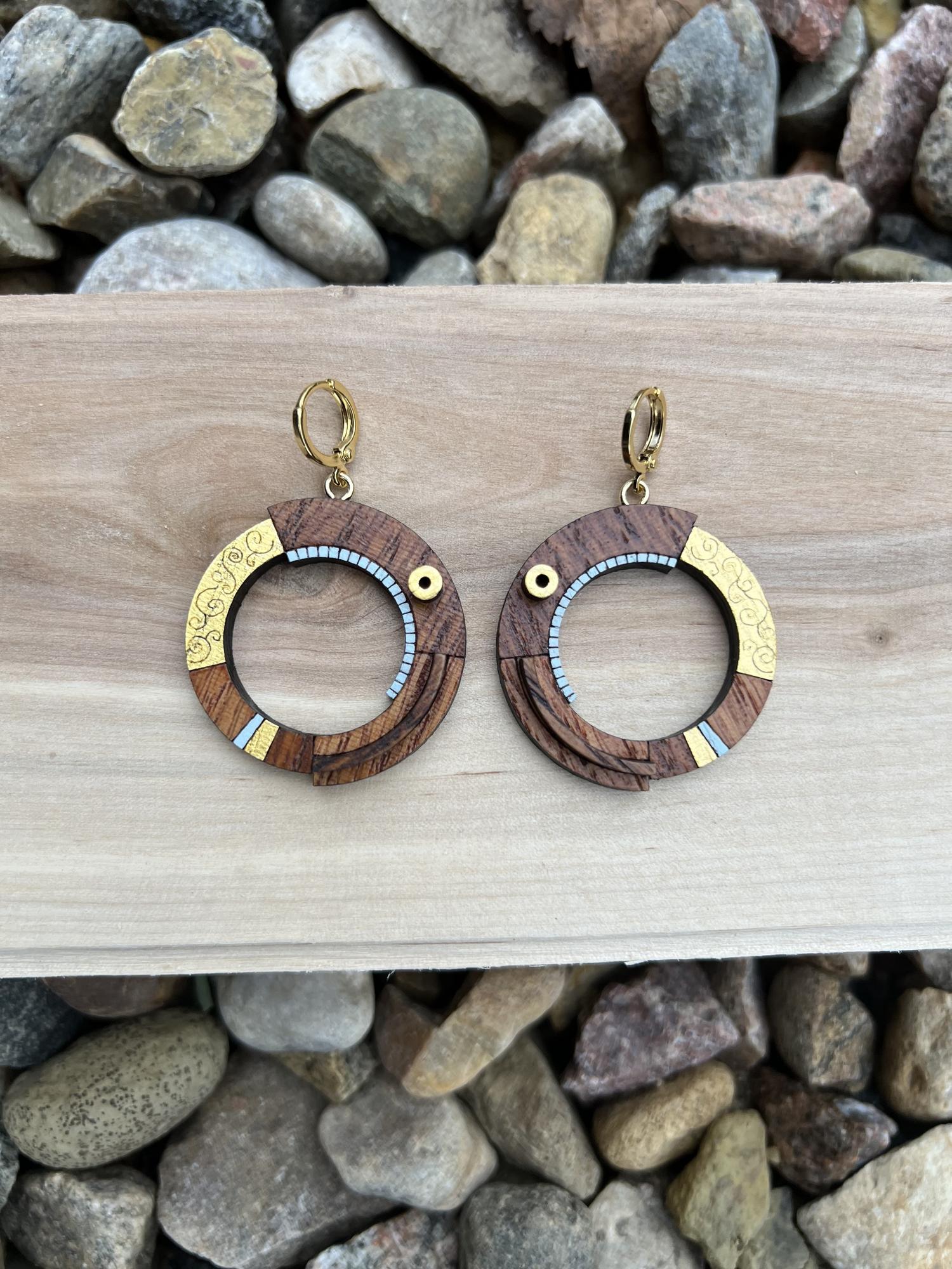 серьги кольца с орнаментом