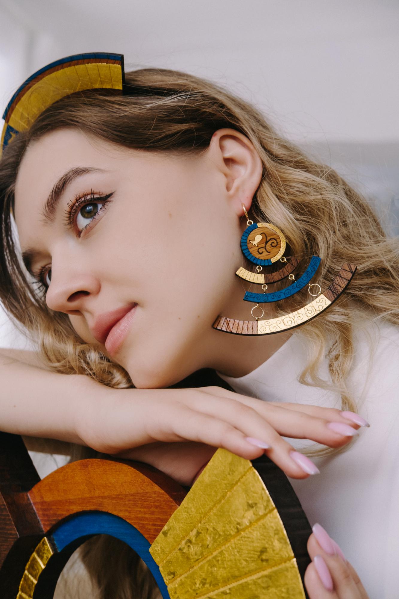 Серьги Синяя птица