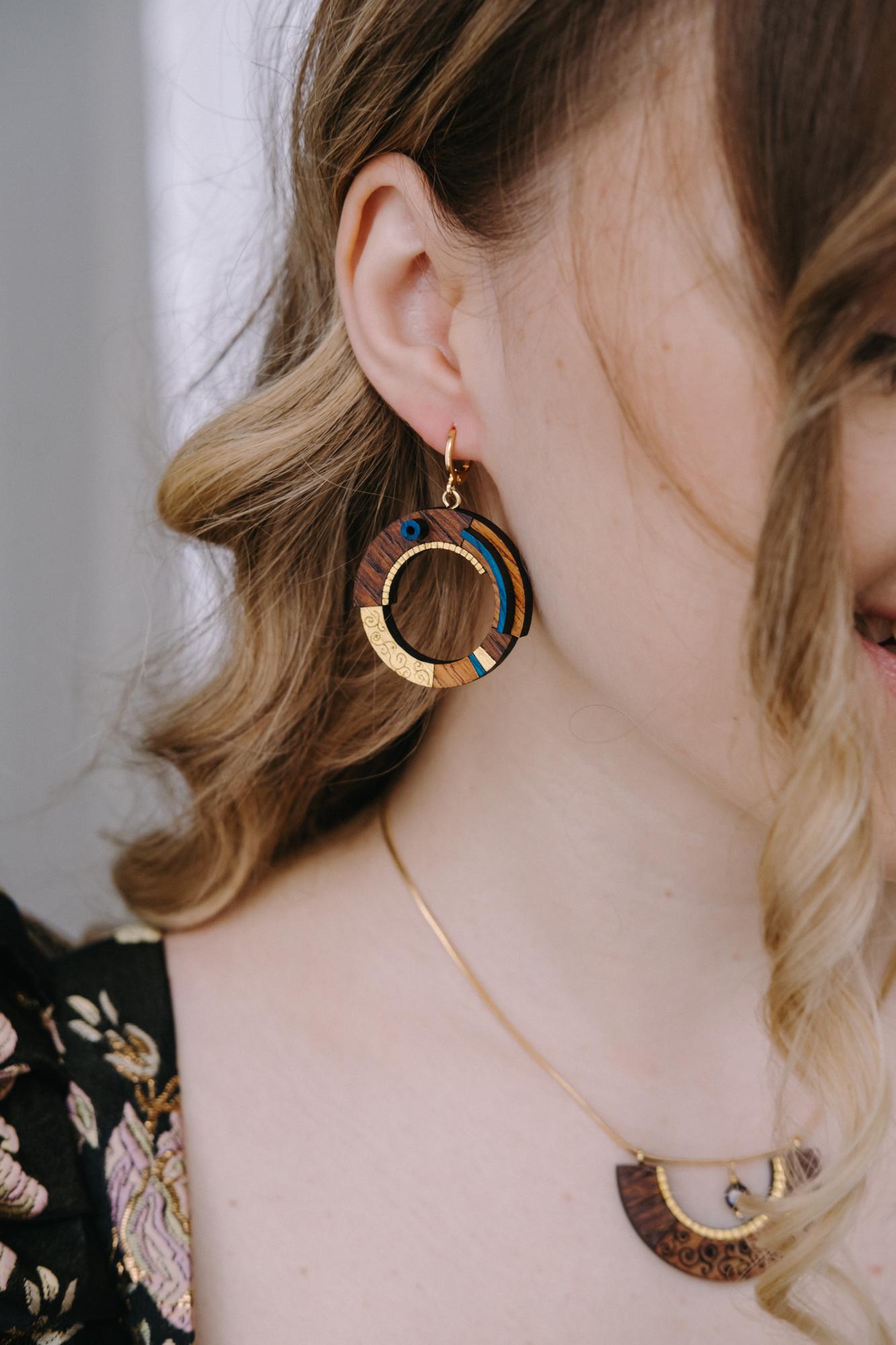 Серьги-кольца с позолотой