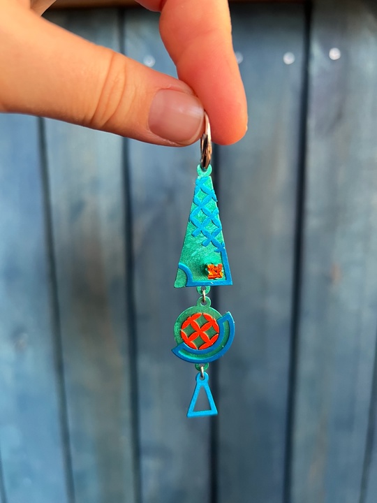 моносерьга Мятный лимонад и апельсиновые искры