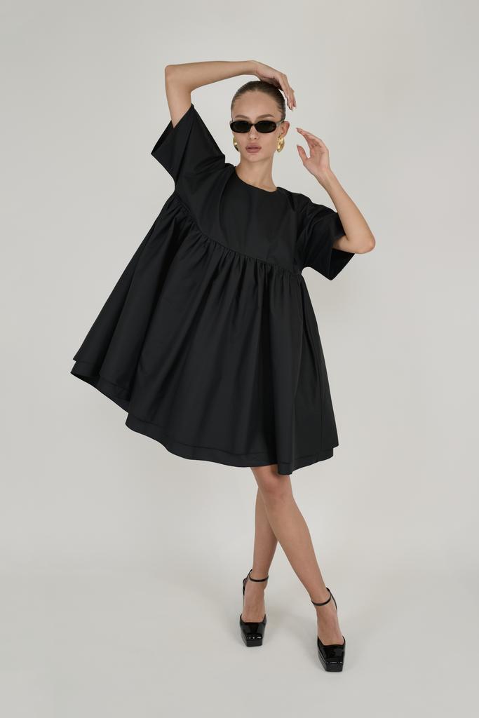 платье объёмное mini black