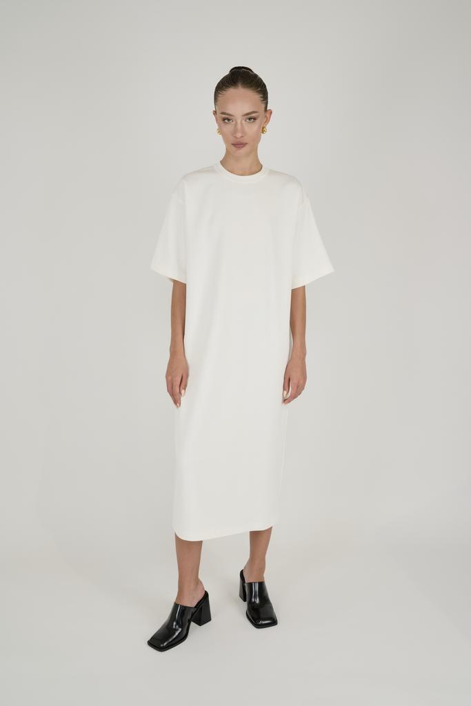 платье basic cotton middle milk