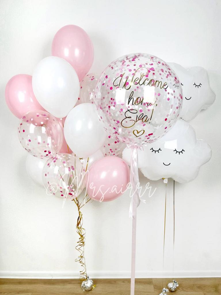 Бело-розовый набор