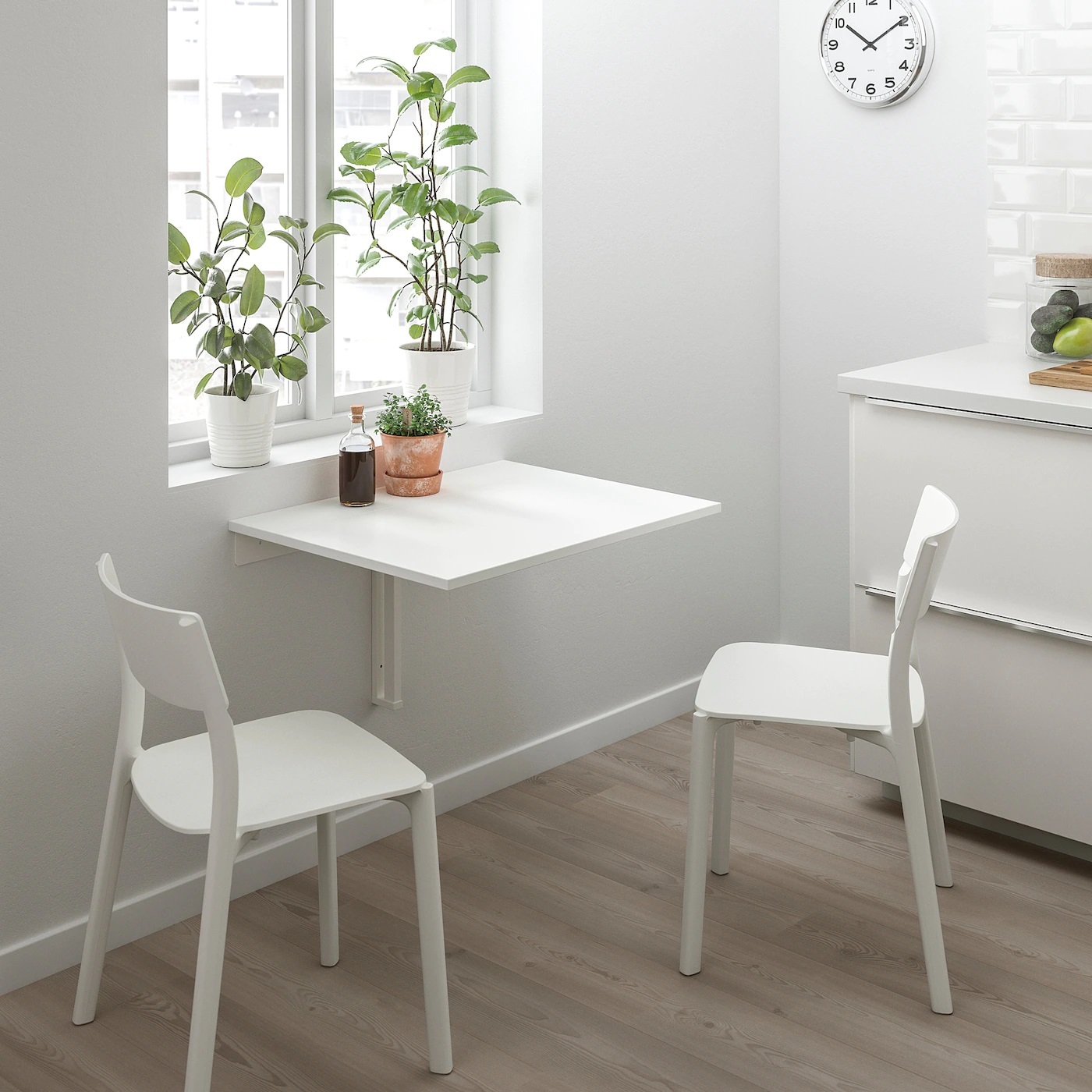 NORBERG IKEA НОРБЕРГ Стол откидной стенного крепежа, белый 74x60 см
