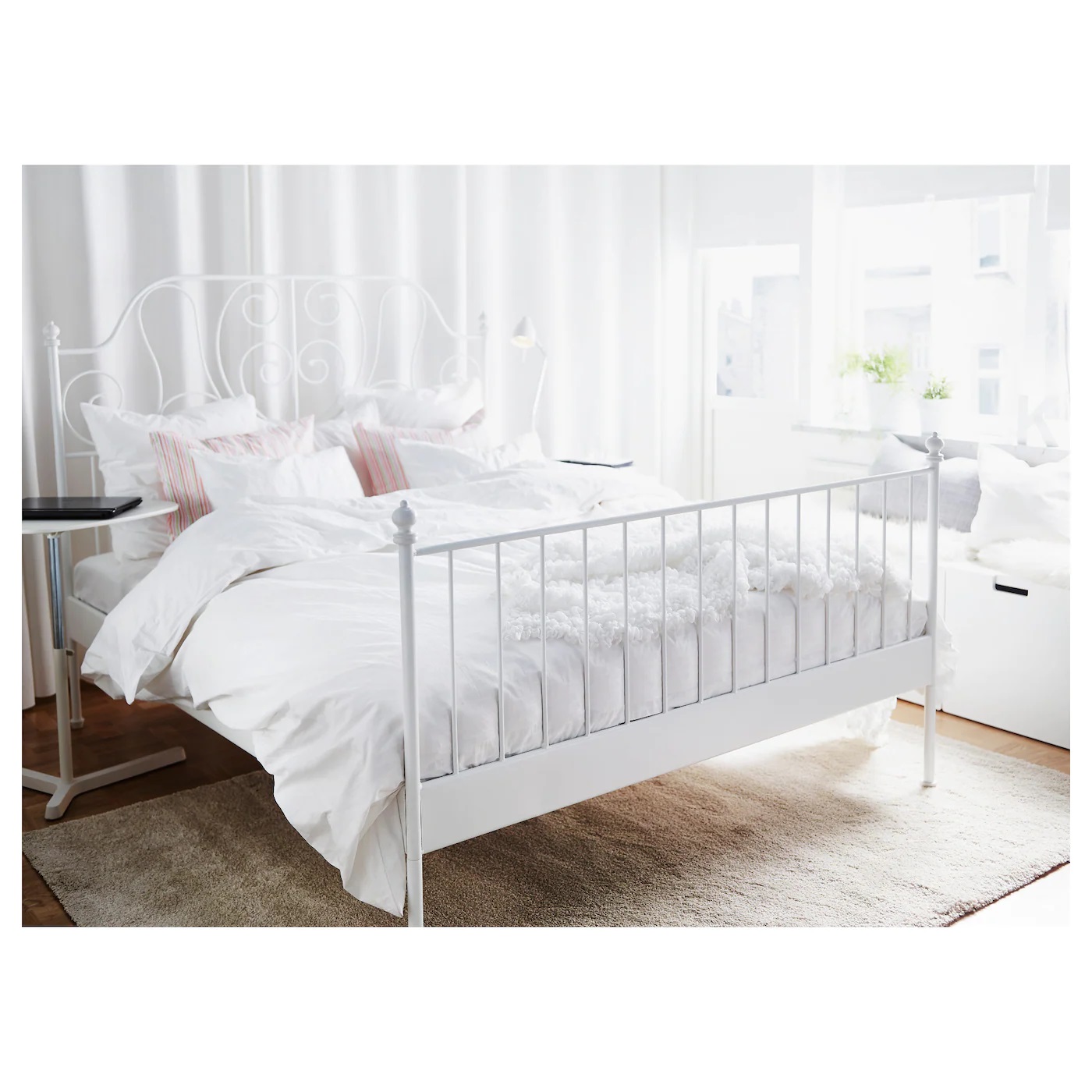LEIRVIK/LUROY IKEA Каркас кровати, белый 160x200 см
