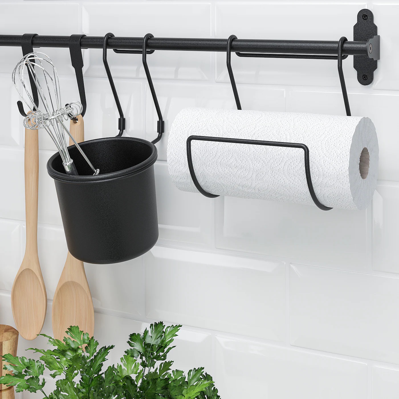 HULTARP IKEA ГУЛЬТАРП Кухонный рулонодержатель, черный