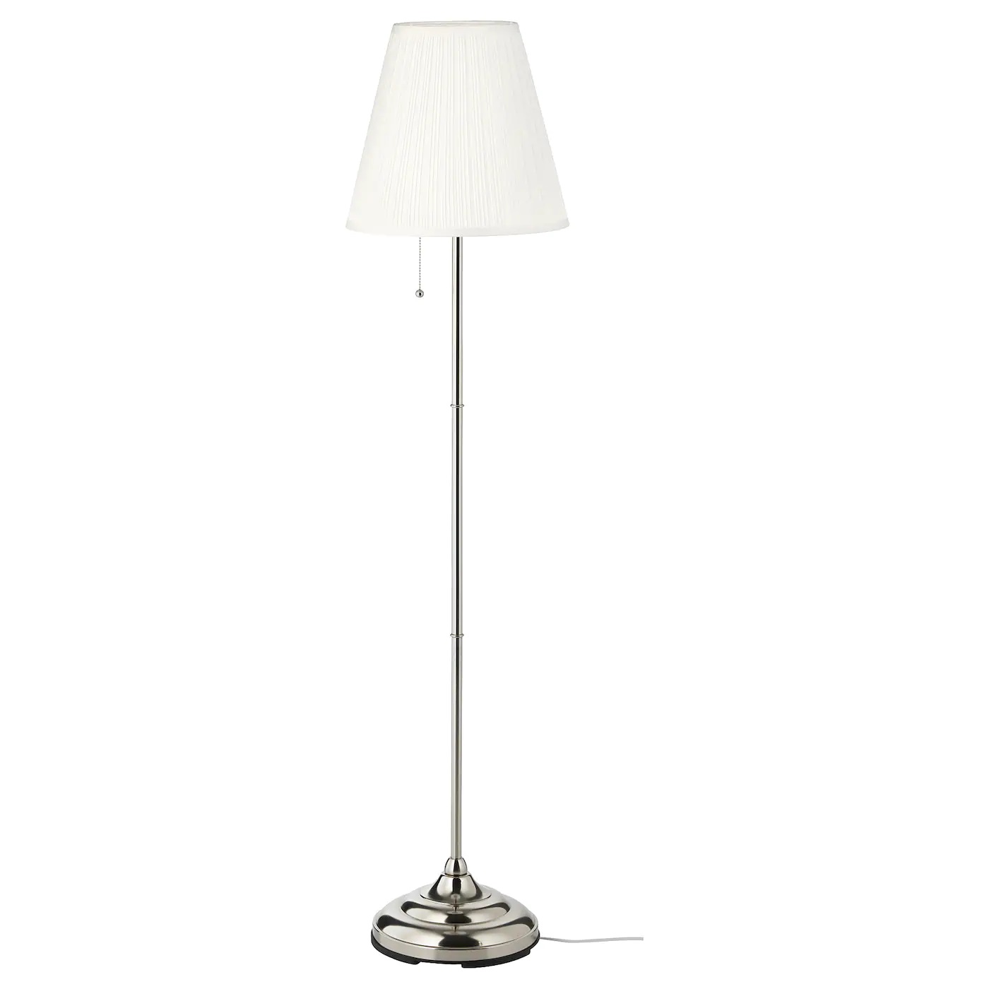 ARSTID IKEA Светильник напольный, никелированный/белый