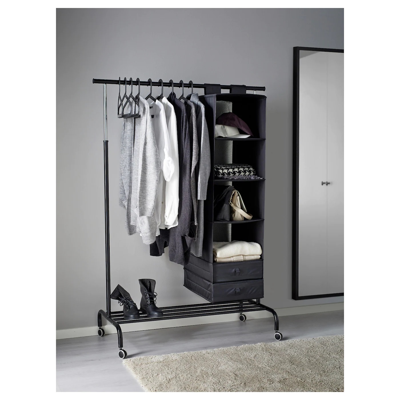 RIGGA IKEA РИГГА Напольная вешалка, черный