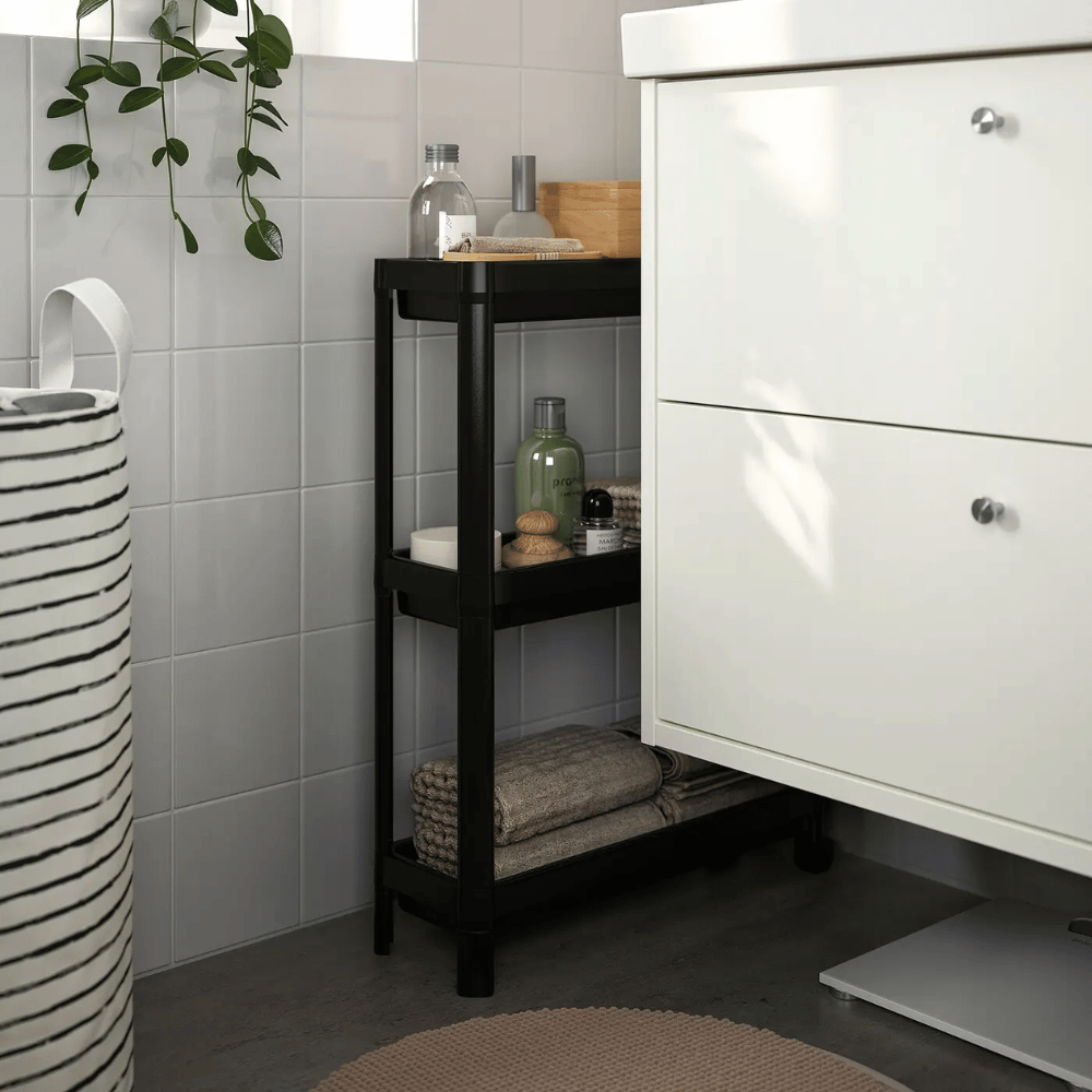 VESKEN IKEA Тележка, черный 54x18x71 см