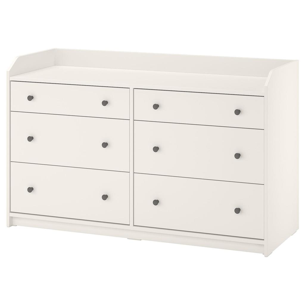 HAUGA IKEA ХАУГА Комод с 6 ящиками, белый138x84 см