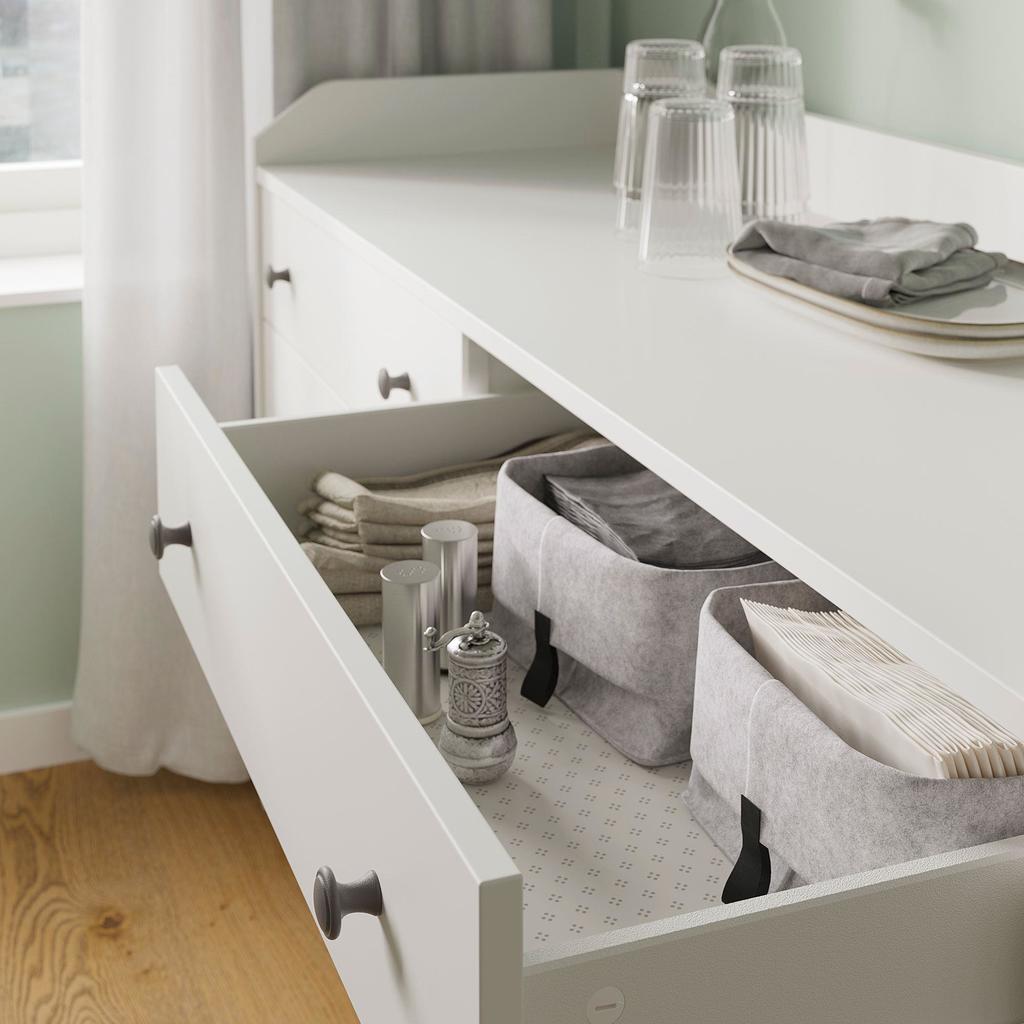HAUGA IKEA ХАУГА Комод с 6 ящиками, белый138x84 см