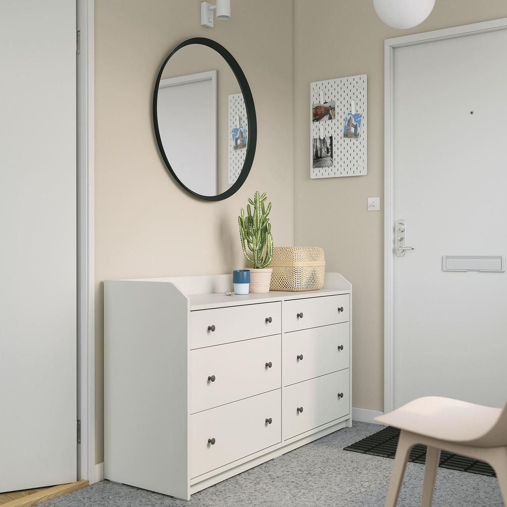 HAUGA IKEA ХАУГА Комод с 6 ящиками, белый138x84 см