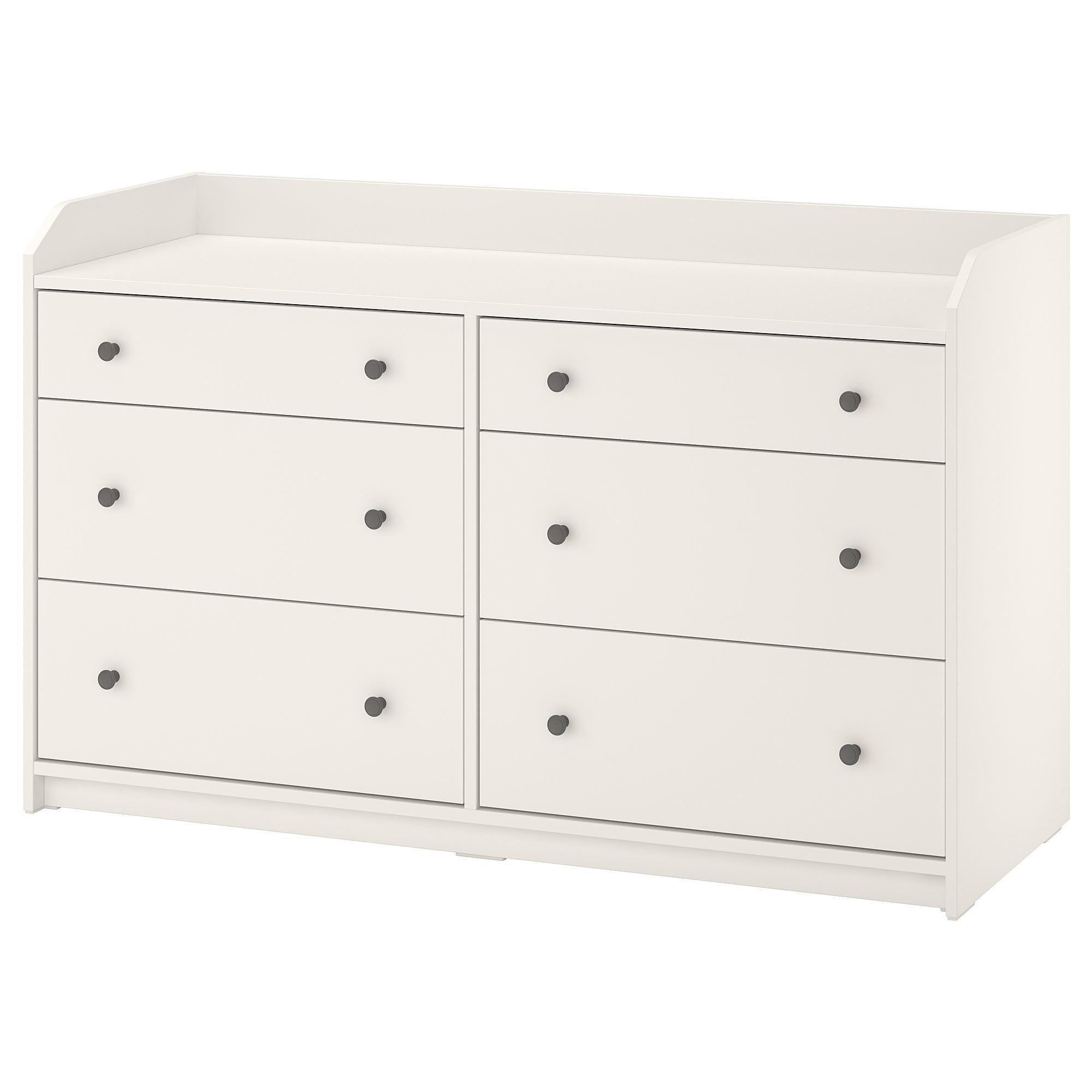 HAUGA IKEA ХАУГА Комод с 6 ящиками, белый138x84 см