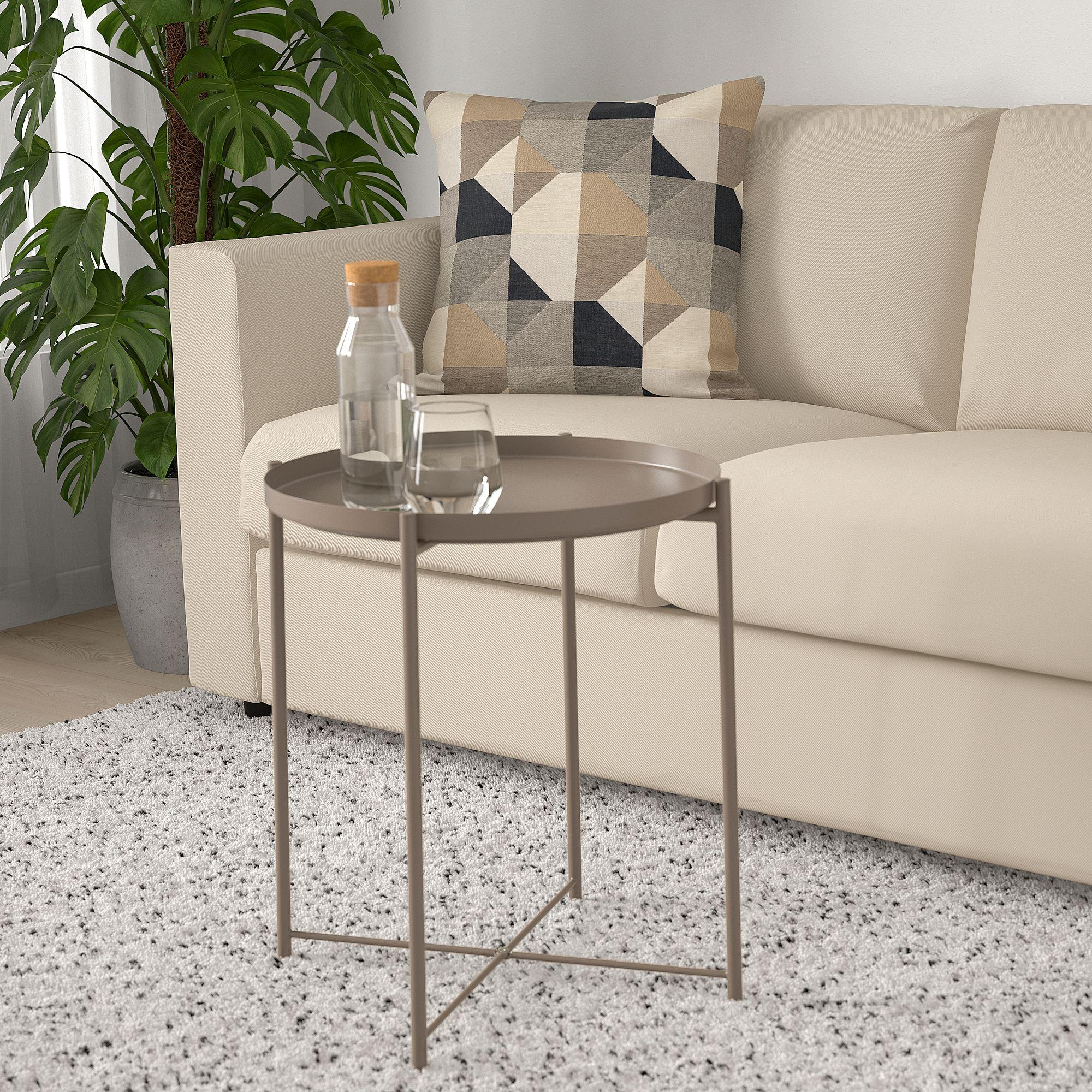 GLADOM IKEA Стол сервировочный, темный серо-бежевый 45x53 см