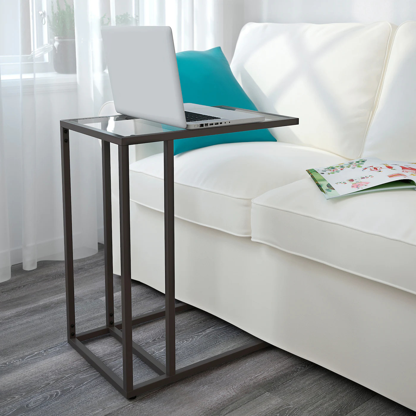 VITTSJO IKEA Подставка для ноутбука, черно-коричневый 35x65 см