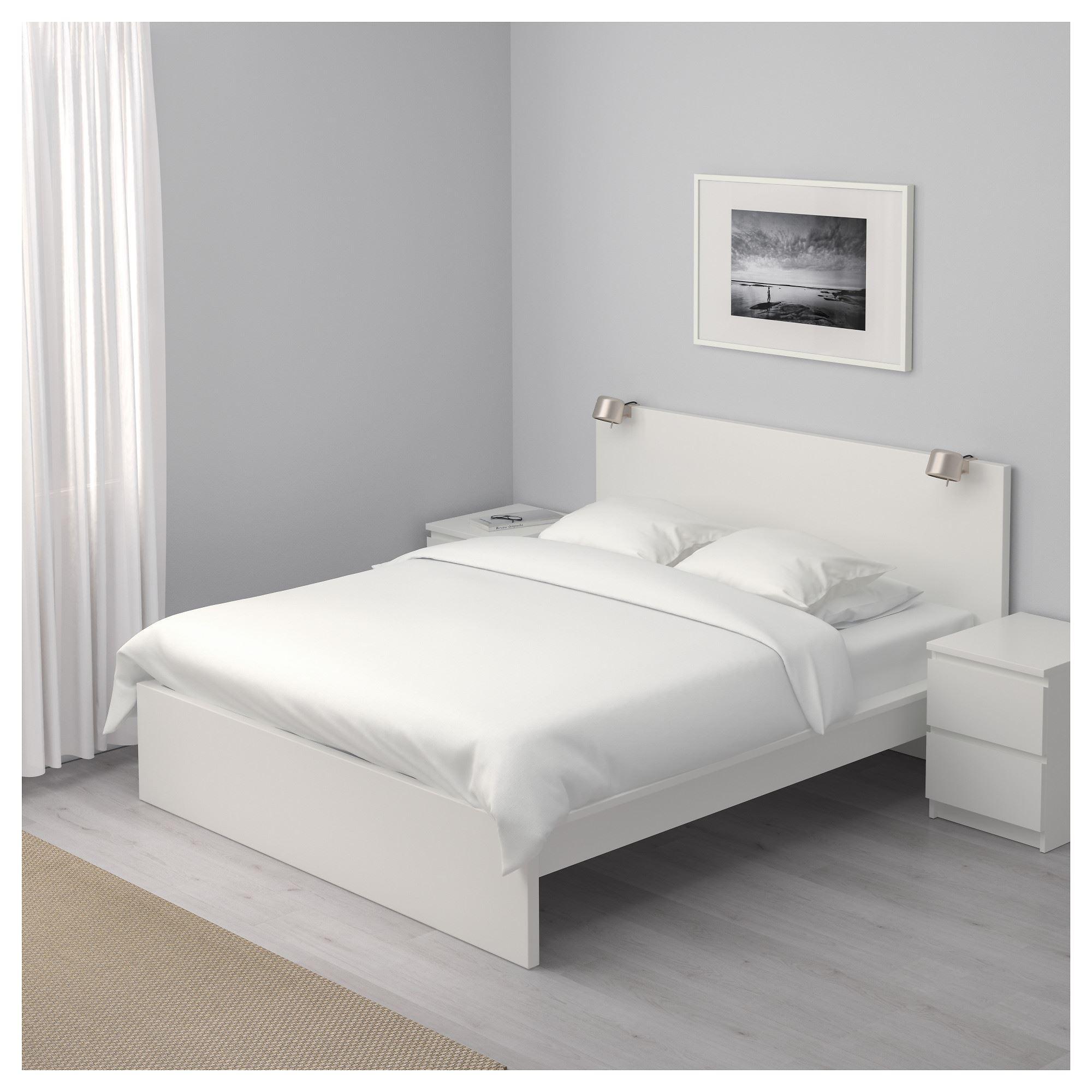 MALM IKEA Каркас кровати, белый/Лурой 160x200 см