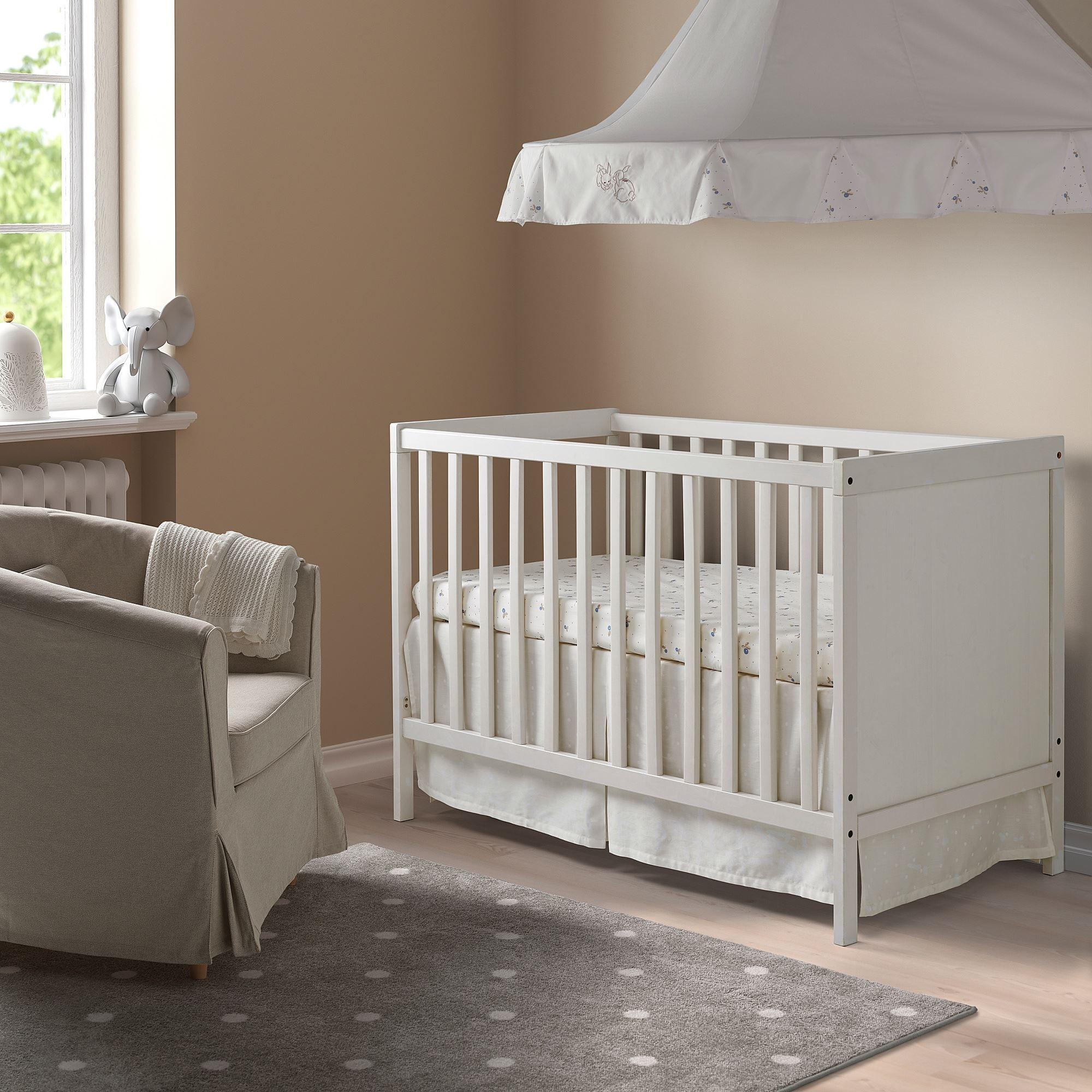 SUNDVIK IKEA Кроватка детская, белый 60x120 см