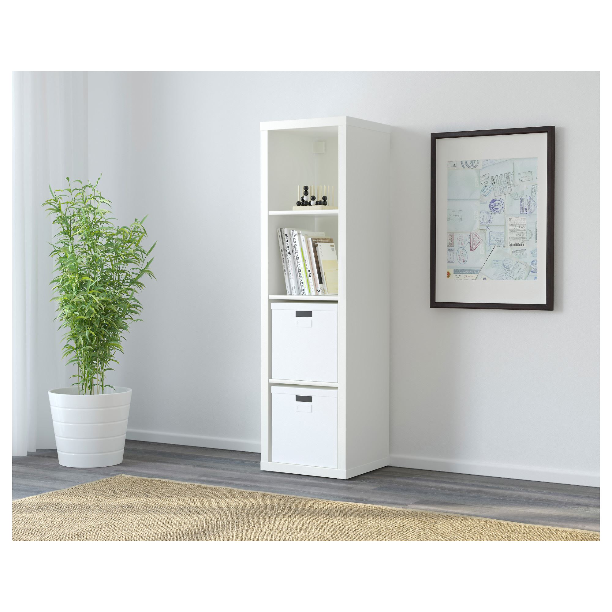 KALLAX IKEA КАЛЛАКС Стеллаж, белый42x147 см