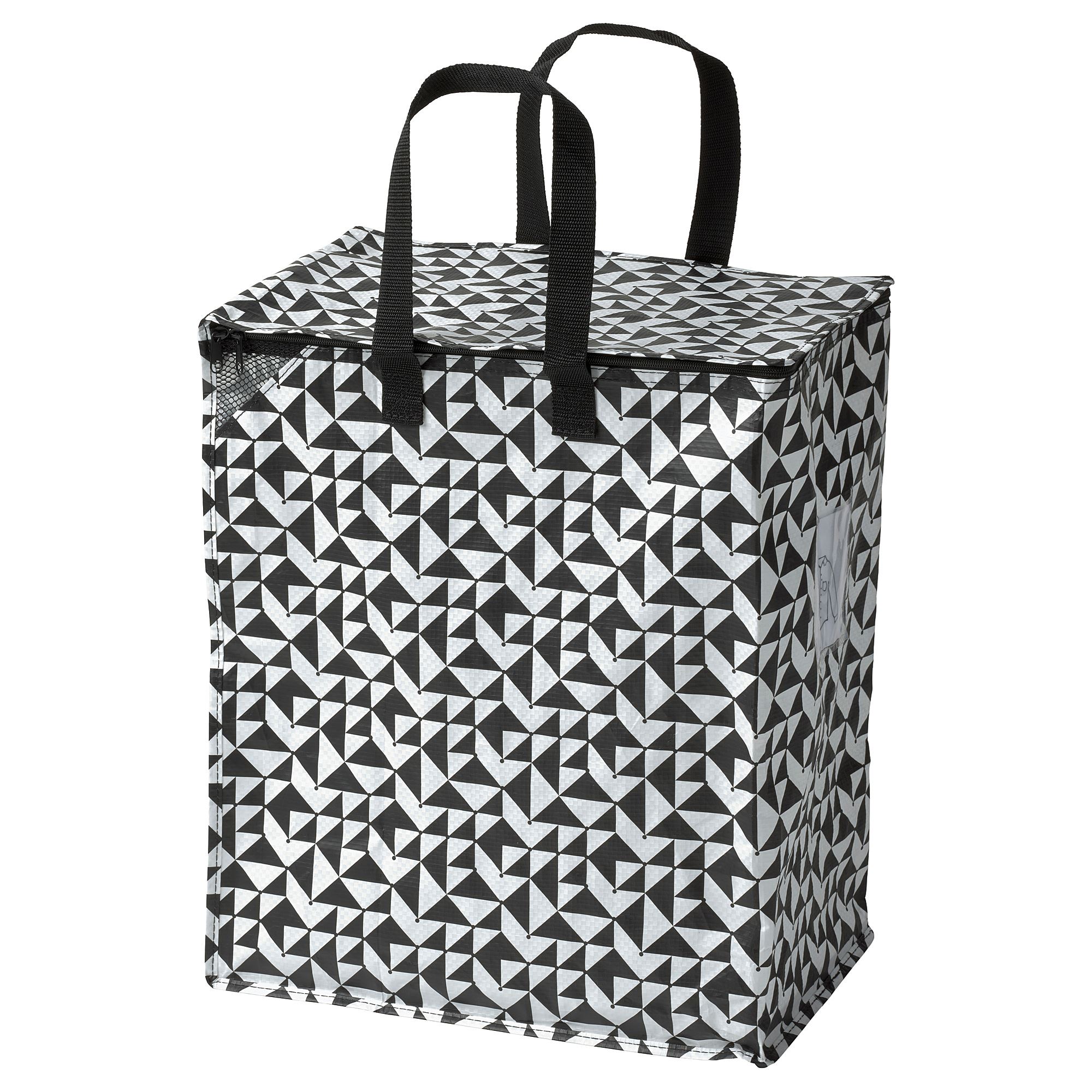 KNALLA IKEA КНЭЛЛА Сумка, черный/белый40x25x47 см/47 л
