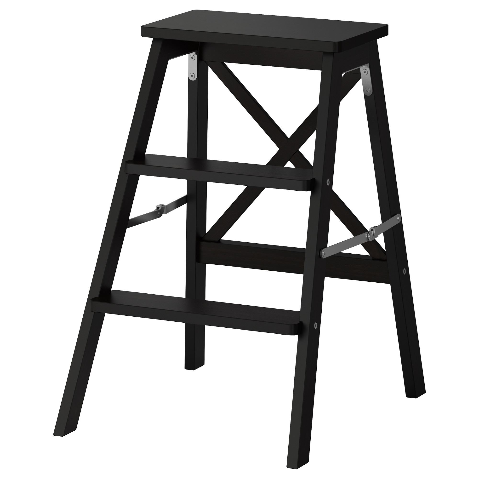 BEKVAM IKEA Стремянка, 3 ступеньки, черный 63 см