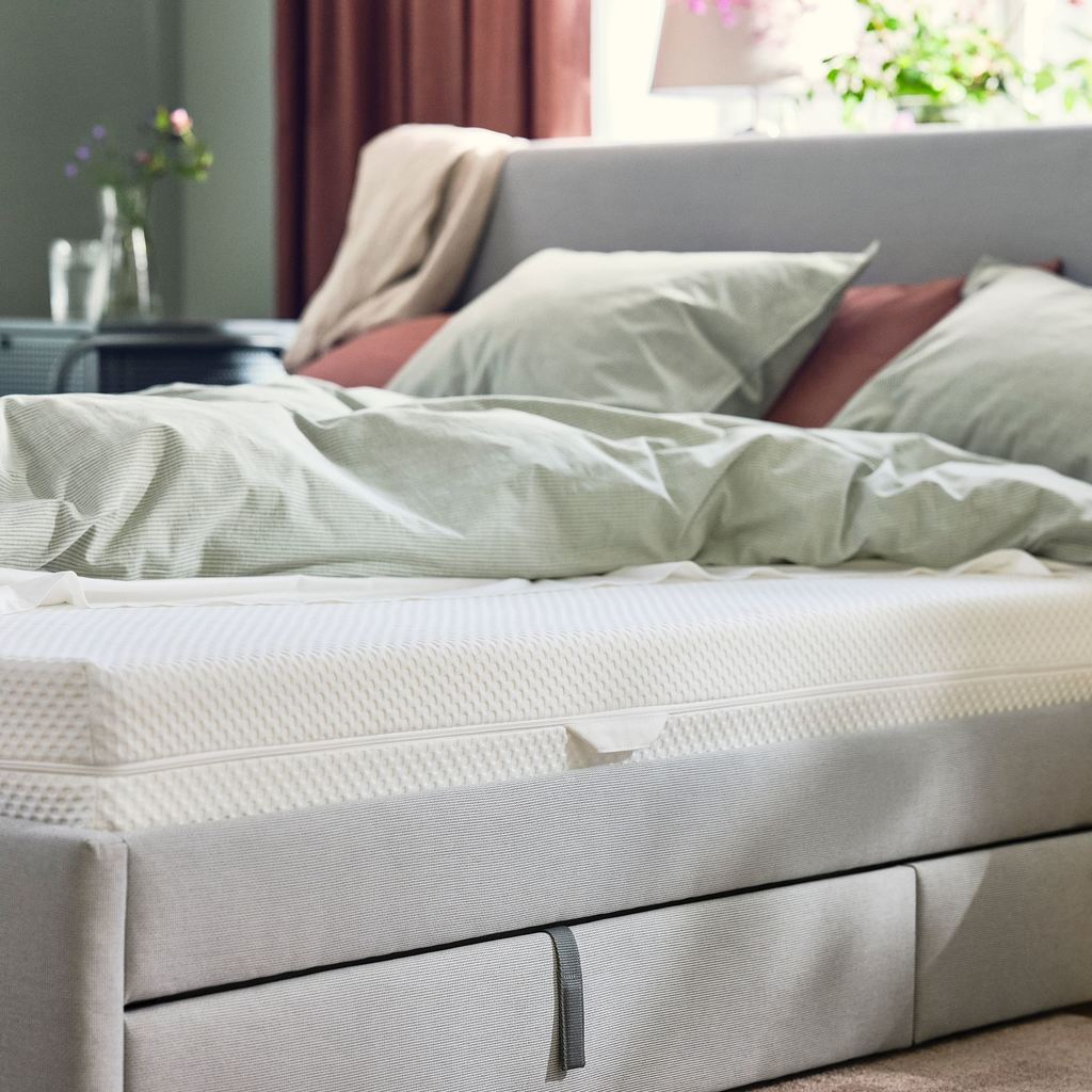 ABYGDA IKEA Пенополиуретановый матрас, жесткий/белый 160x200 см