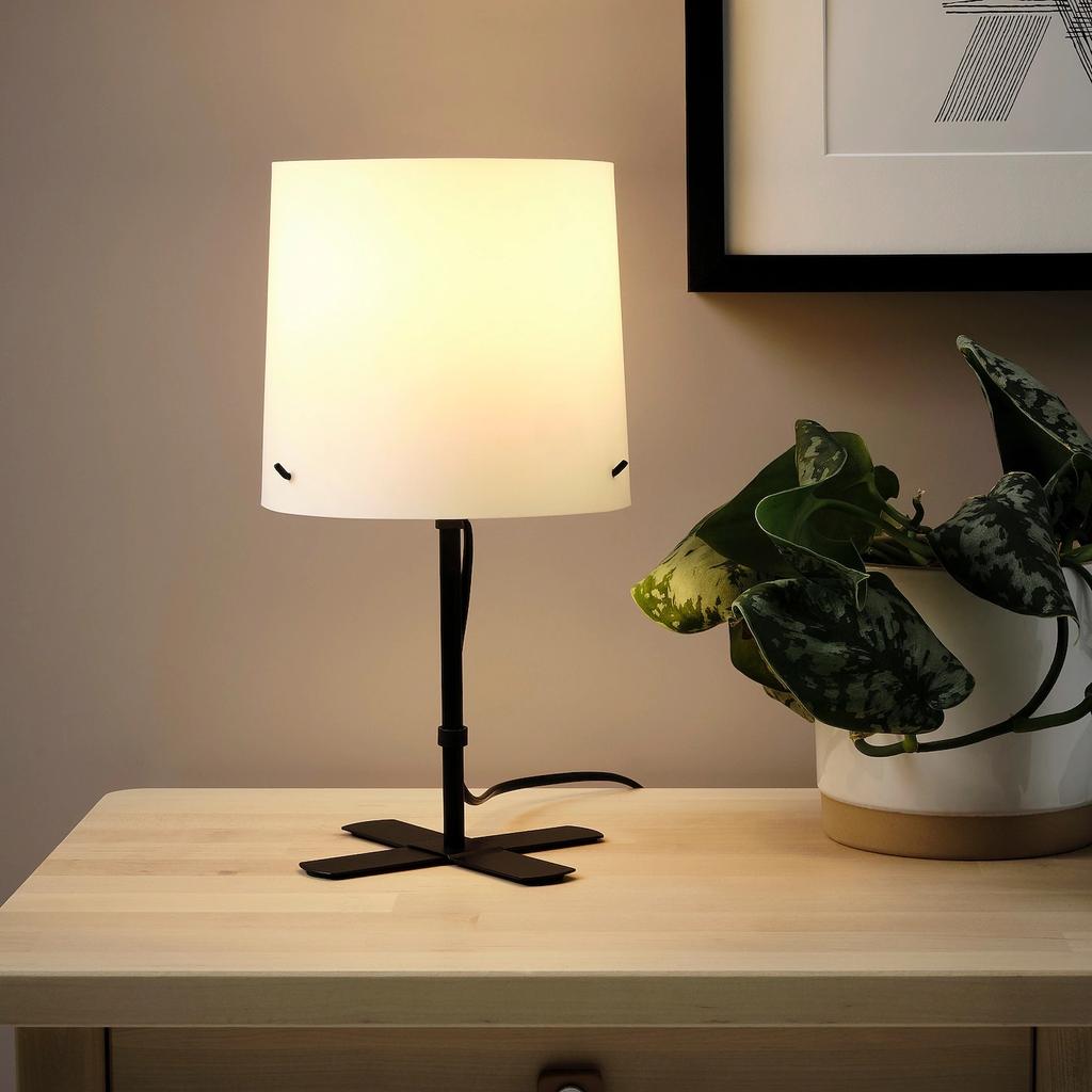BARLAST IKEA Настольная лампа, черный/белый 31 см