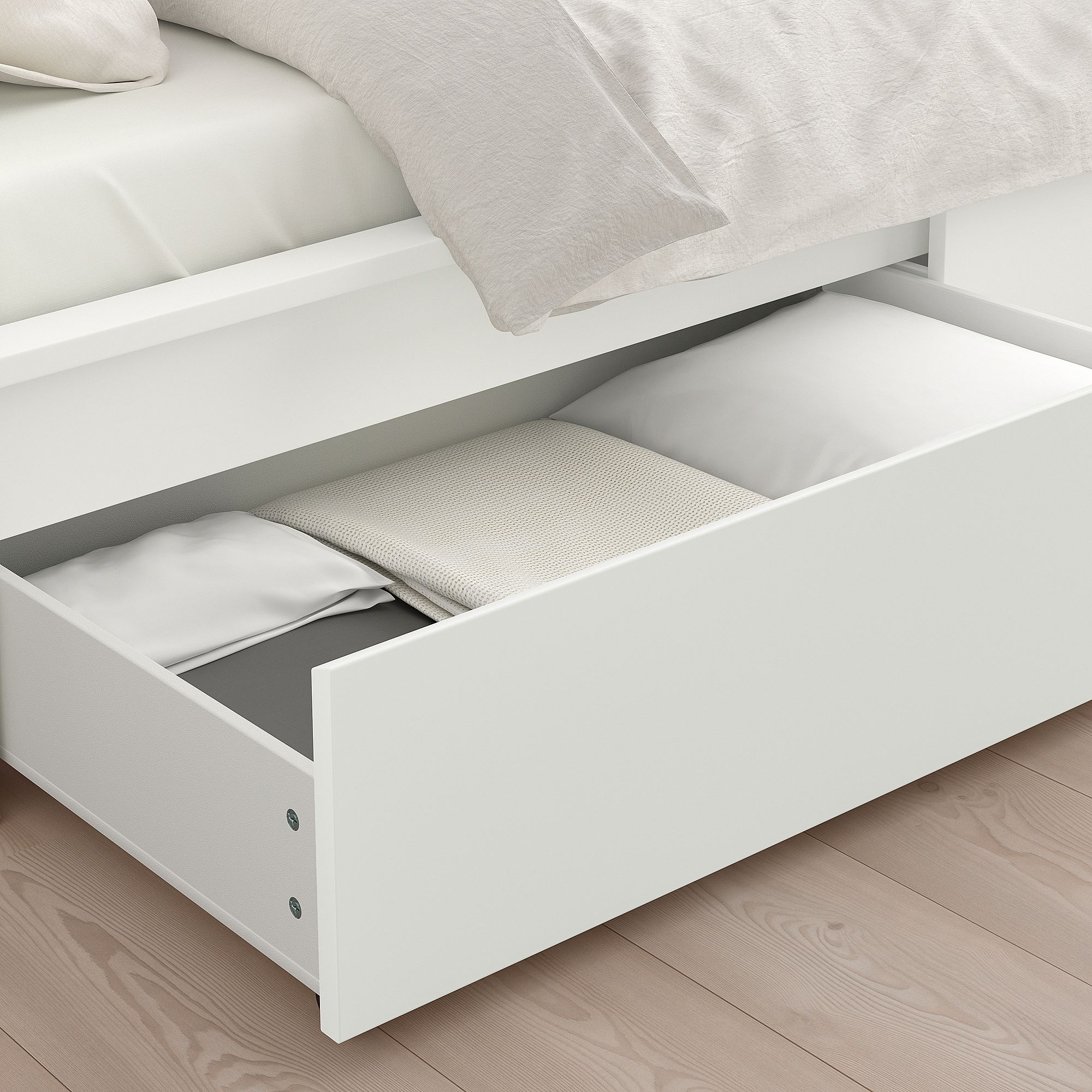 MALM IKEA Ящик д/высокого каркаса кровати, белый, 200 см