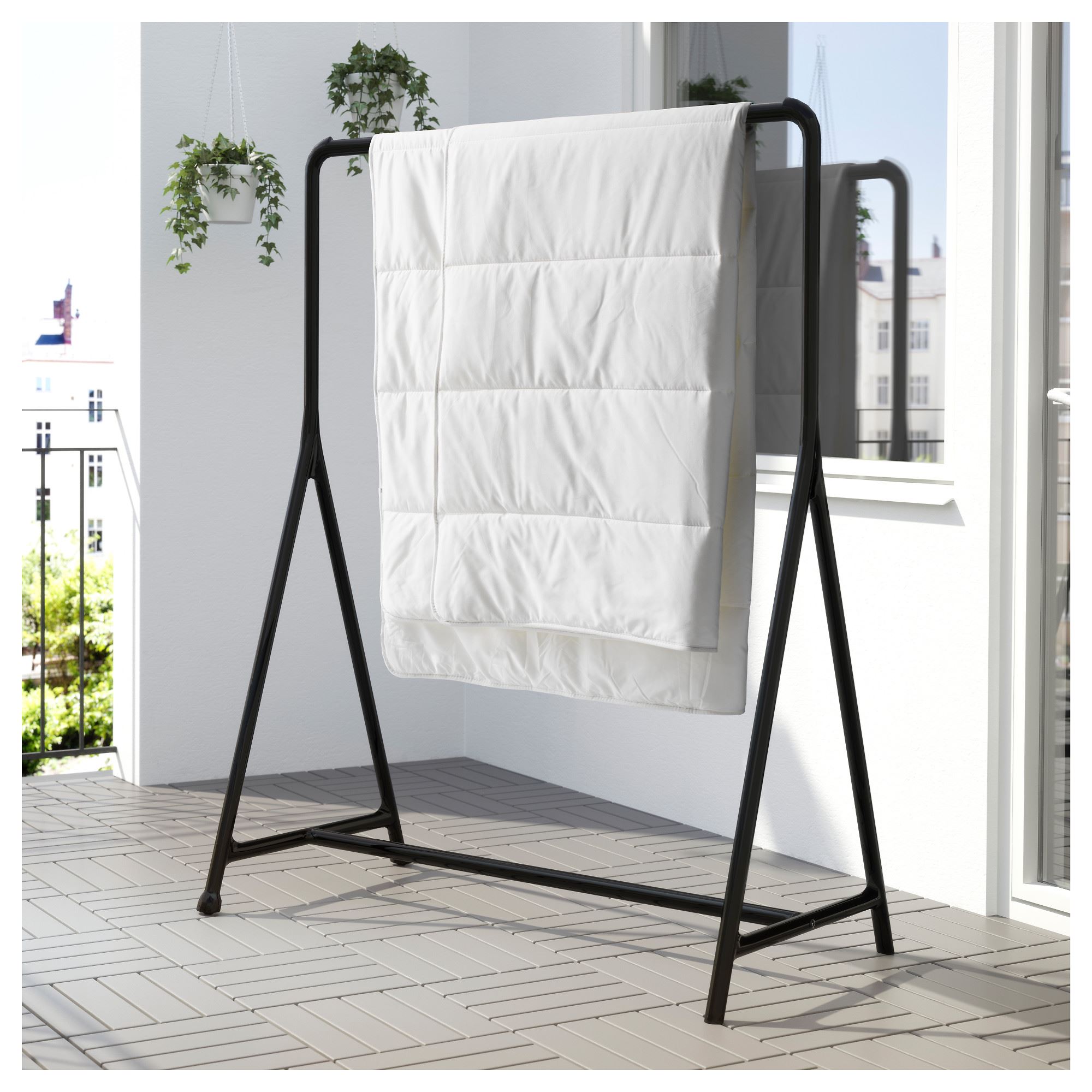 ТУРБО IKEA TURBO Напольная вешалка,д/дома/улицы, 117x59 см, черный