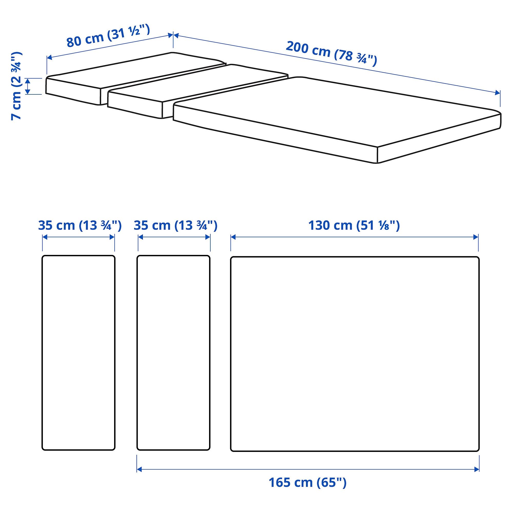 PLUTTEN IKEA Матрас для детской раздвижной кровати, 80x130-200 см