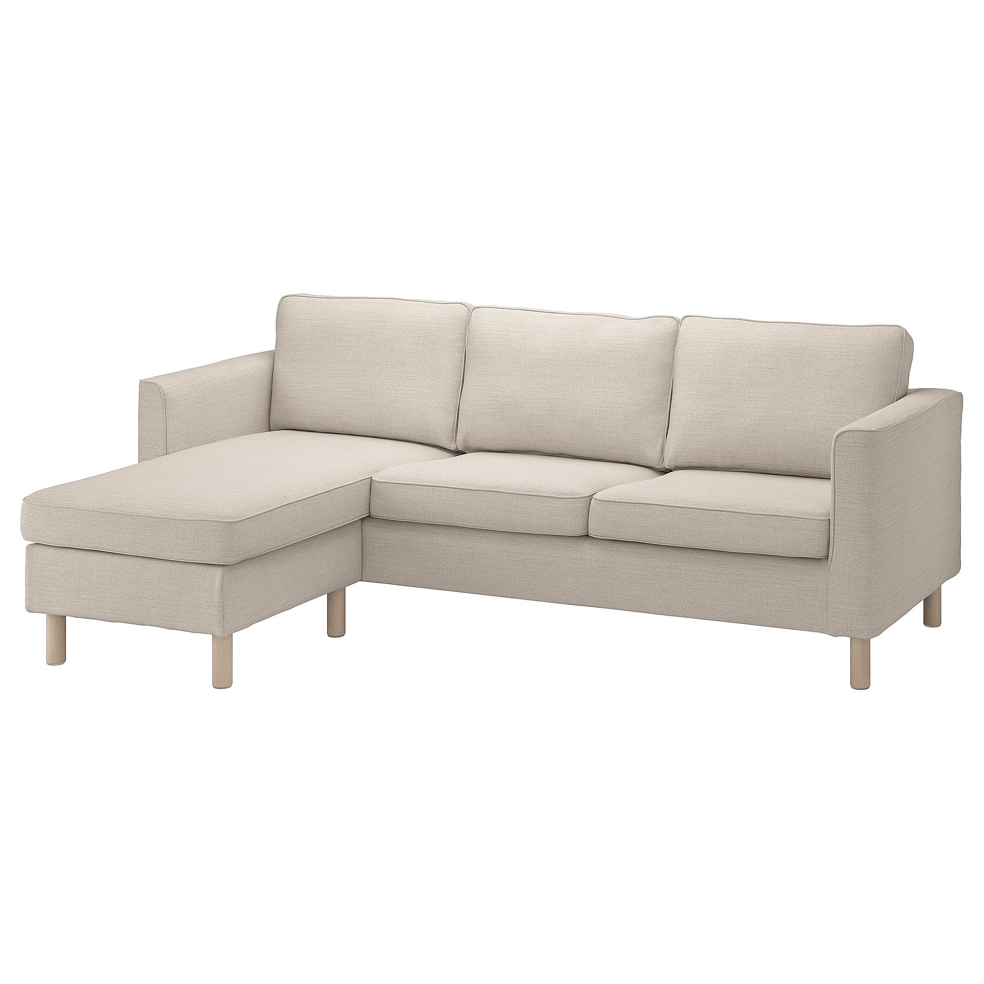 PARUP IKEA 3-местный диван с козеткой, Gunnared бежевый