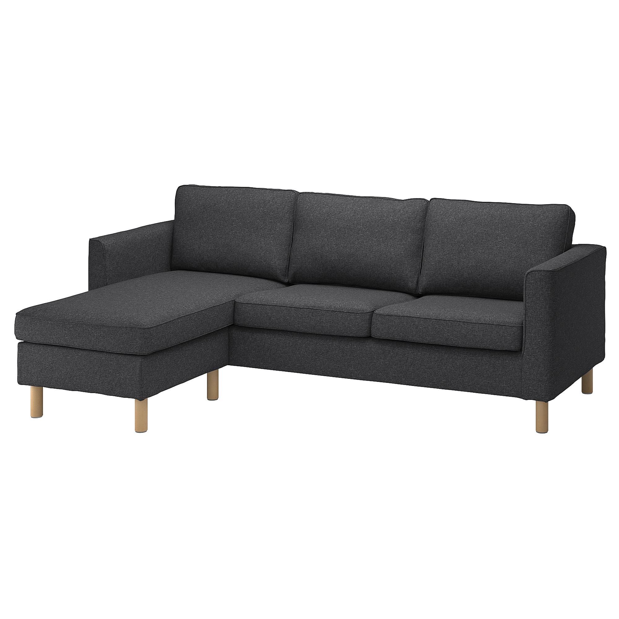 PARUP IKEA 3-местный диван с козеткой, Gunnared темно-серый