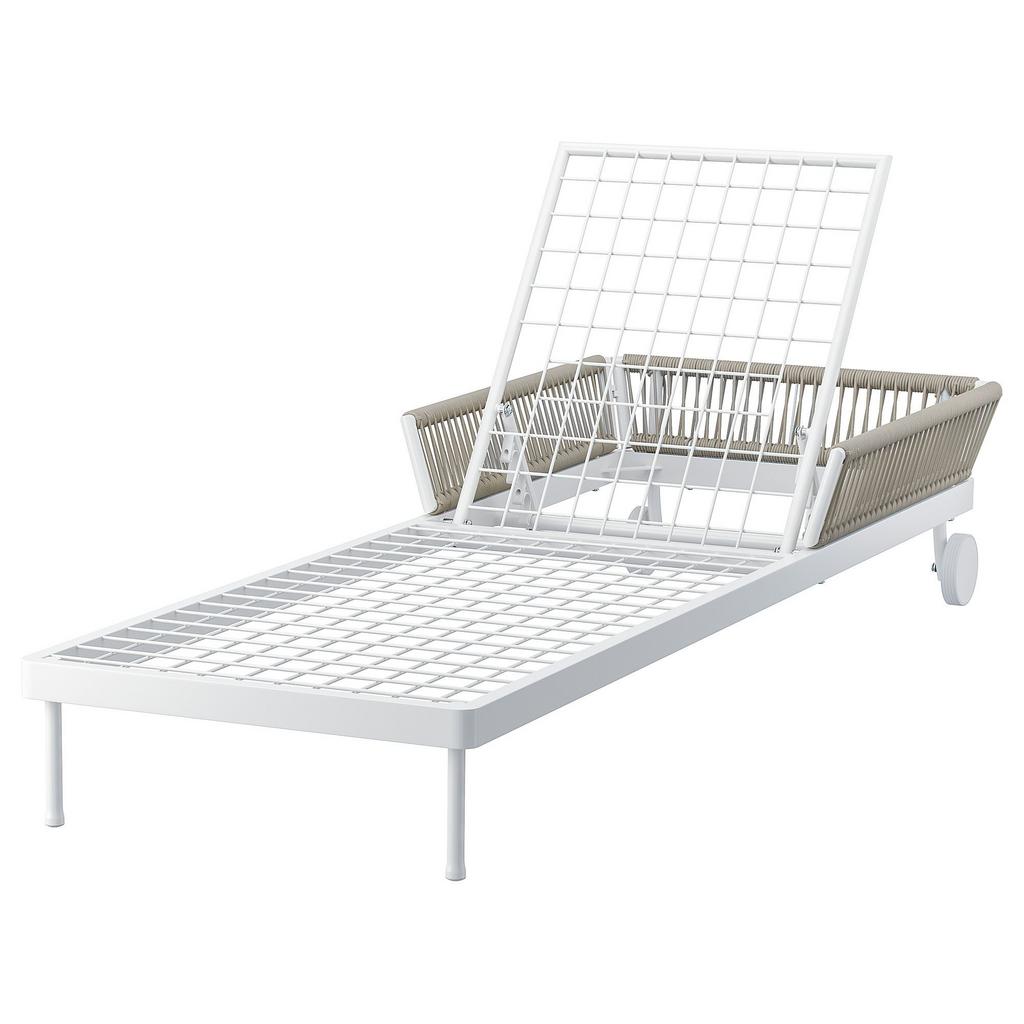 SEGERON IKEA Шезлонг, белый/бежевый