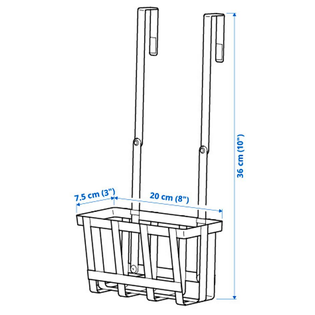 PALYCKE IKEA Корзина на зажиме, для дверцы шкафа, 20x75x36 см