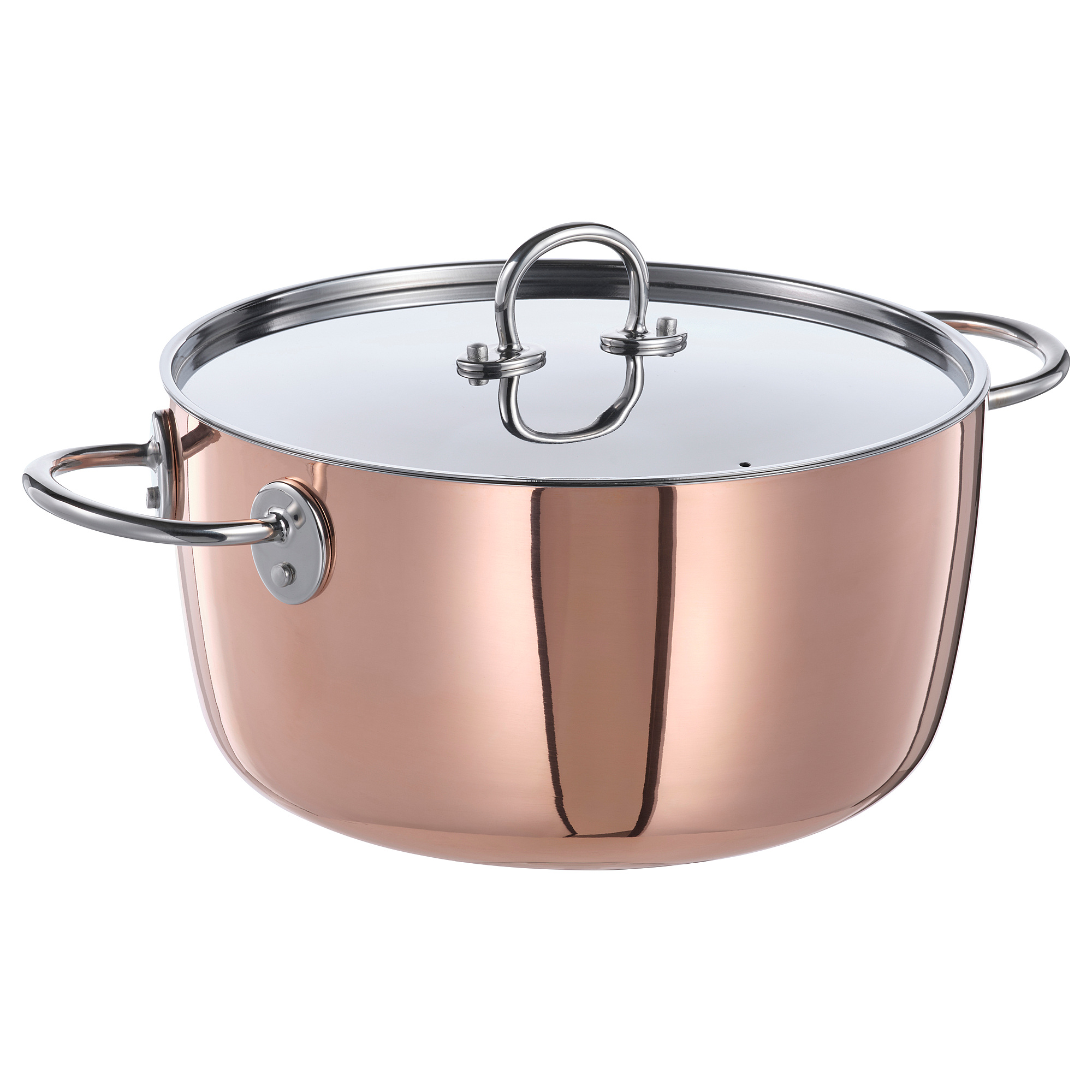 FINMAT IKEA Кастрюля с крышкой, 5 л, медь/нержавеющая сталь