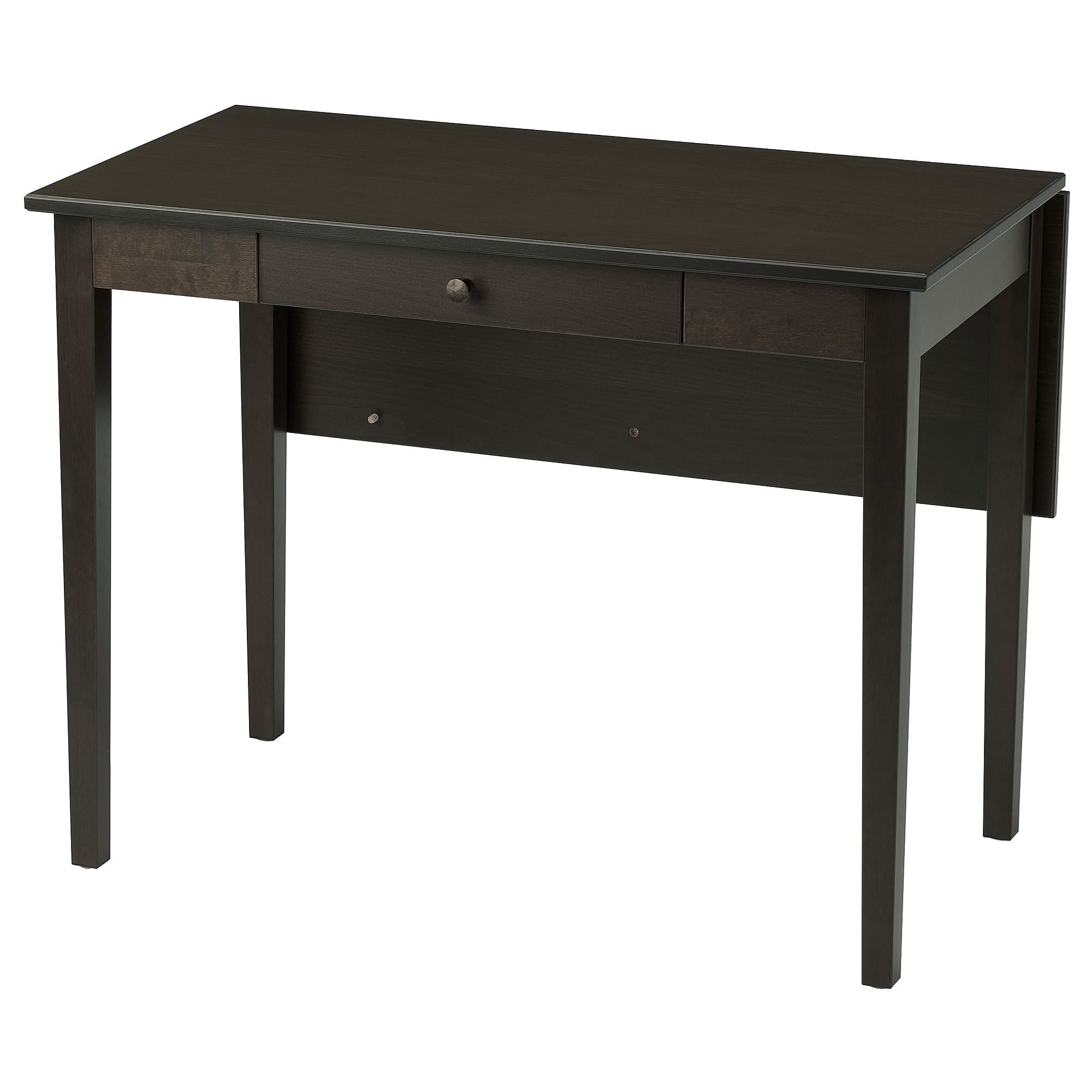 IDANAS IKEA Стол с откидной полой, 51/86x96 см, чёрный