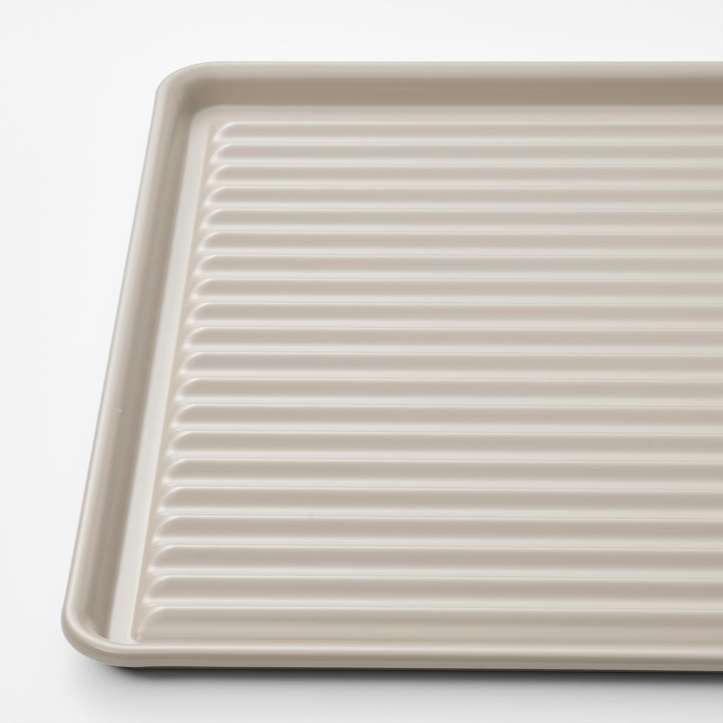 VALVARDAD IKEA Сушилка посудная, 52x35 см, бежевый/оцинковка