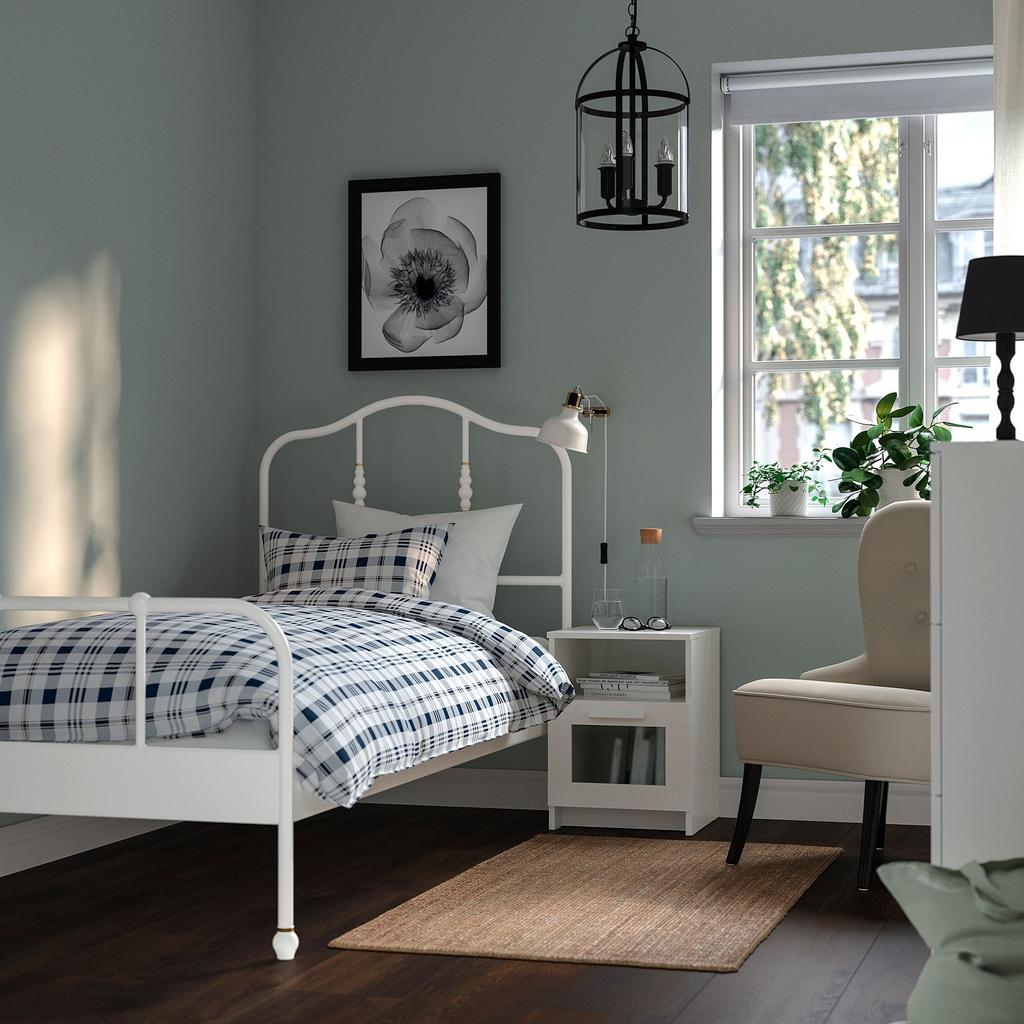 SAGSTUA/LUROY IKEA Каркас кровати, белый 90x200 см