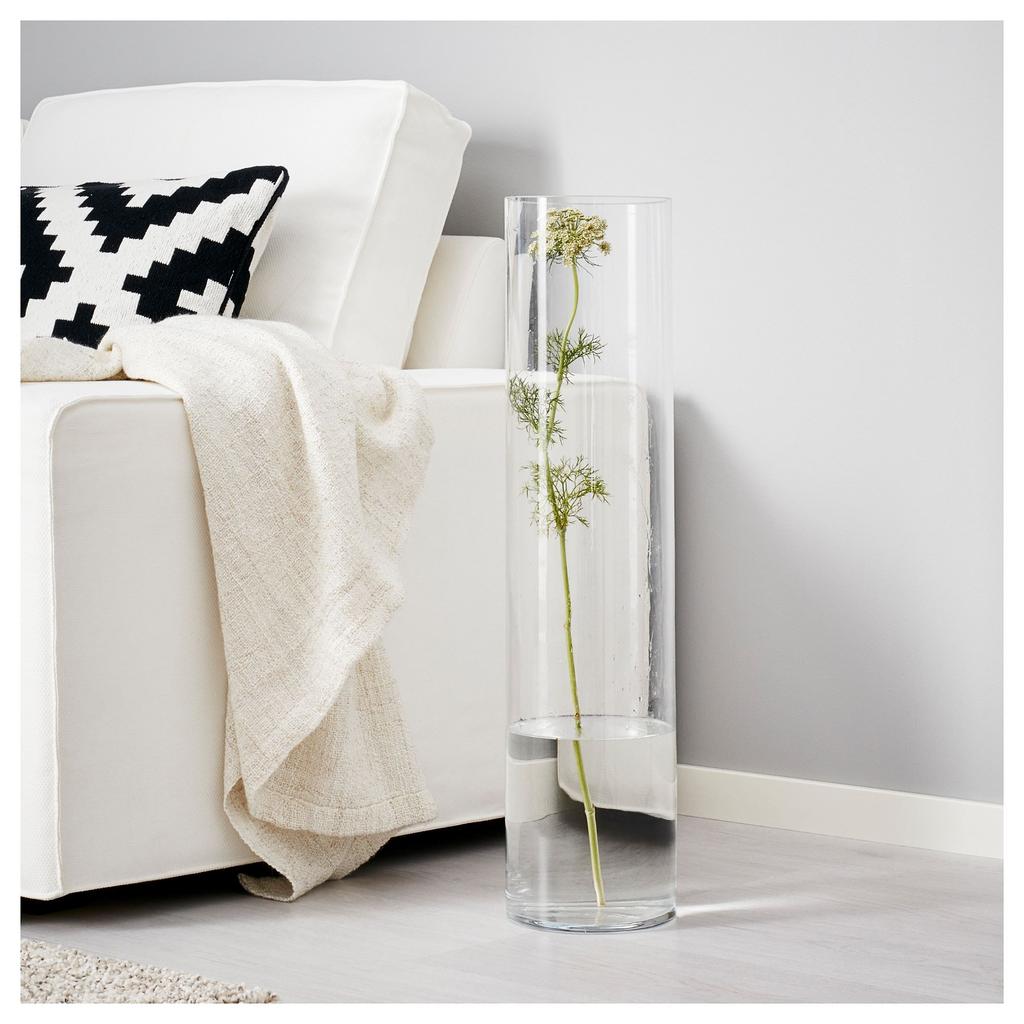 CYLINDER IKEA Ваза, прозрачное стекло, 68 см