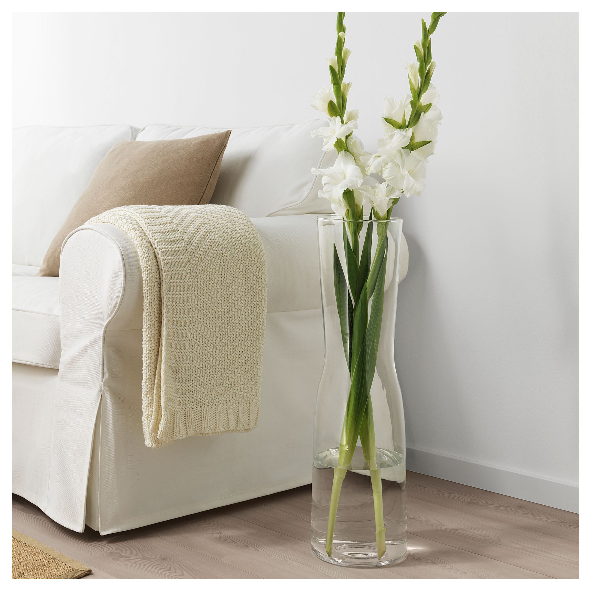 TIDVATTEN IKEA Ваза, прозрачное стекло, 65 см